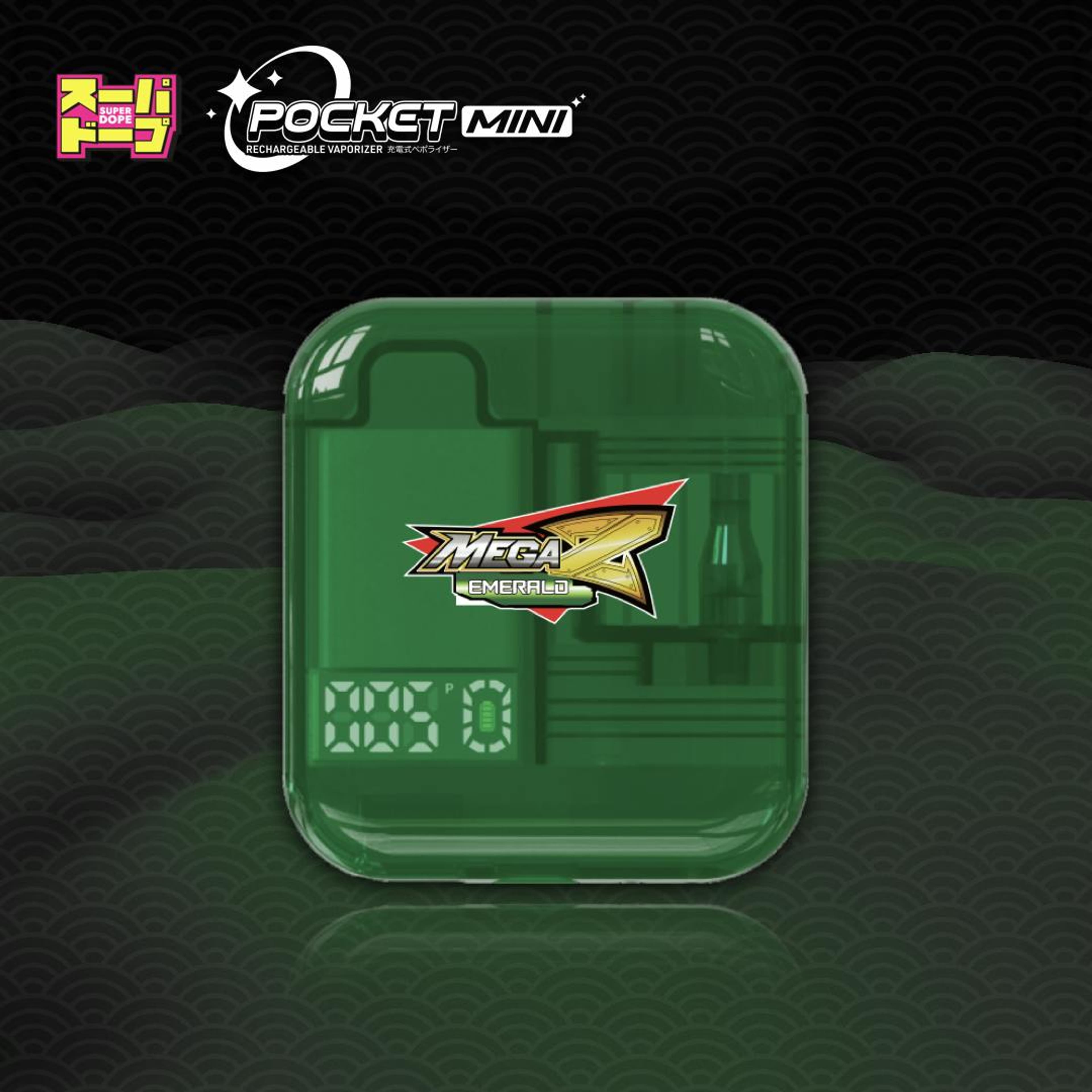 SuperDope - Mega Z Emerald - Pocket Mini AIO (Live Resin) - 1g - Super Dope - - $39.99 - Disposable Vapes