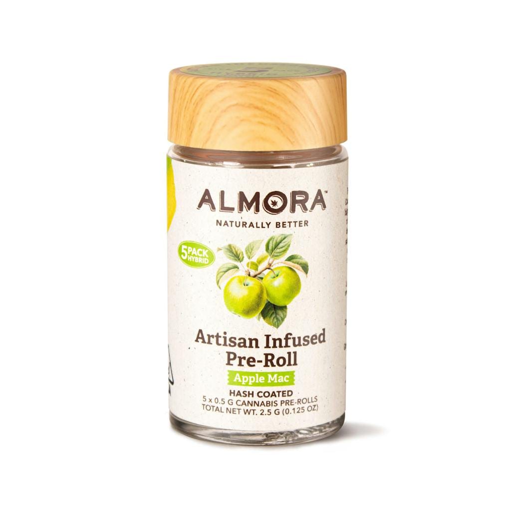 Apple Mac - .5g Artisan Infused Pre Rolls(5pk) - Almora Farms - PR Pack - Hybrid - $30 - Infused Preroll Pack