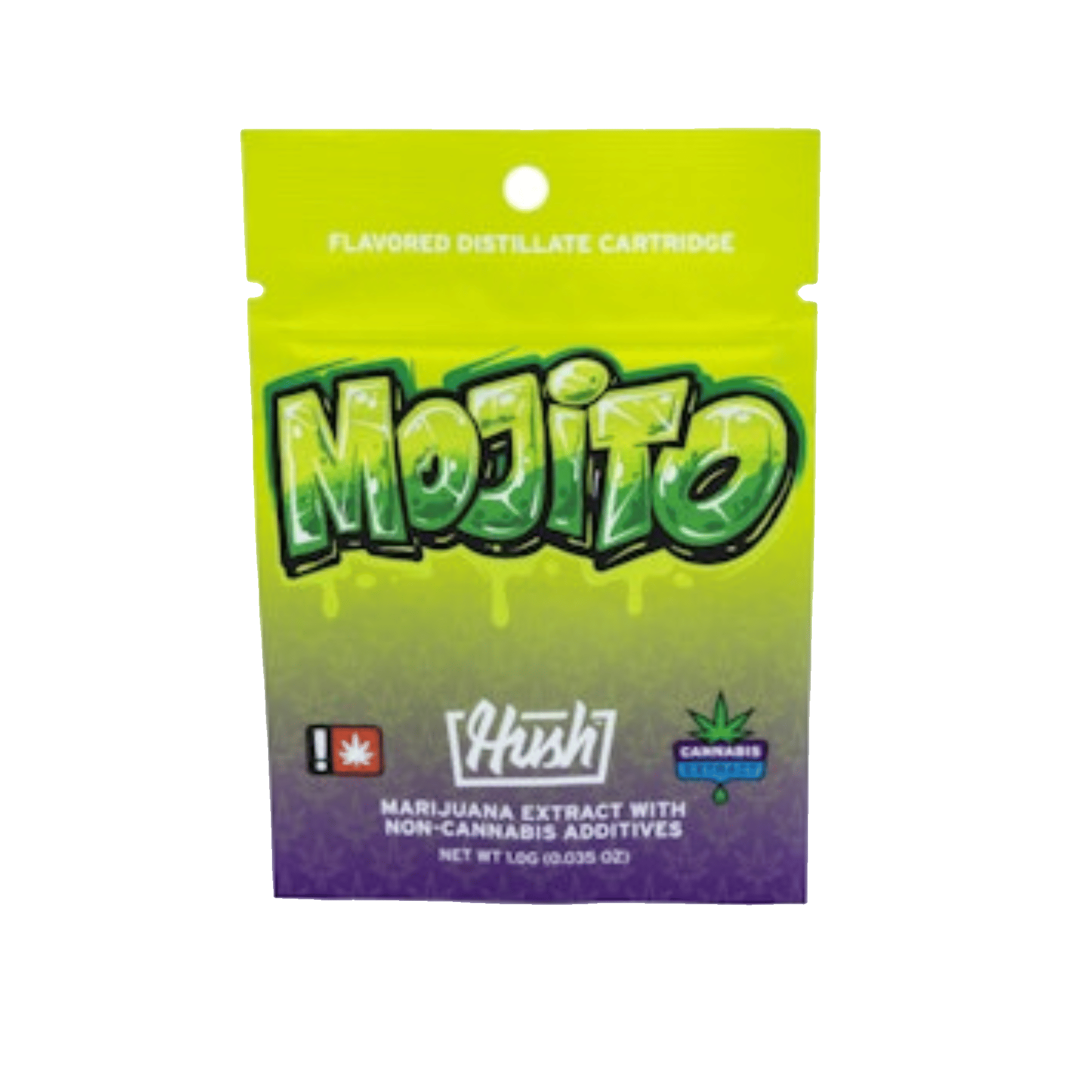 Mojito - Distillate - Cart - Hush - One Gram - $14.99 - Vape Cartridges (Universal 510 Battery Required)