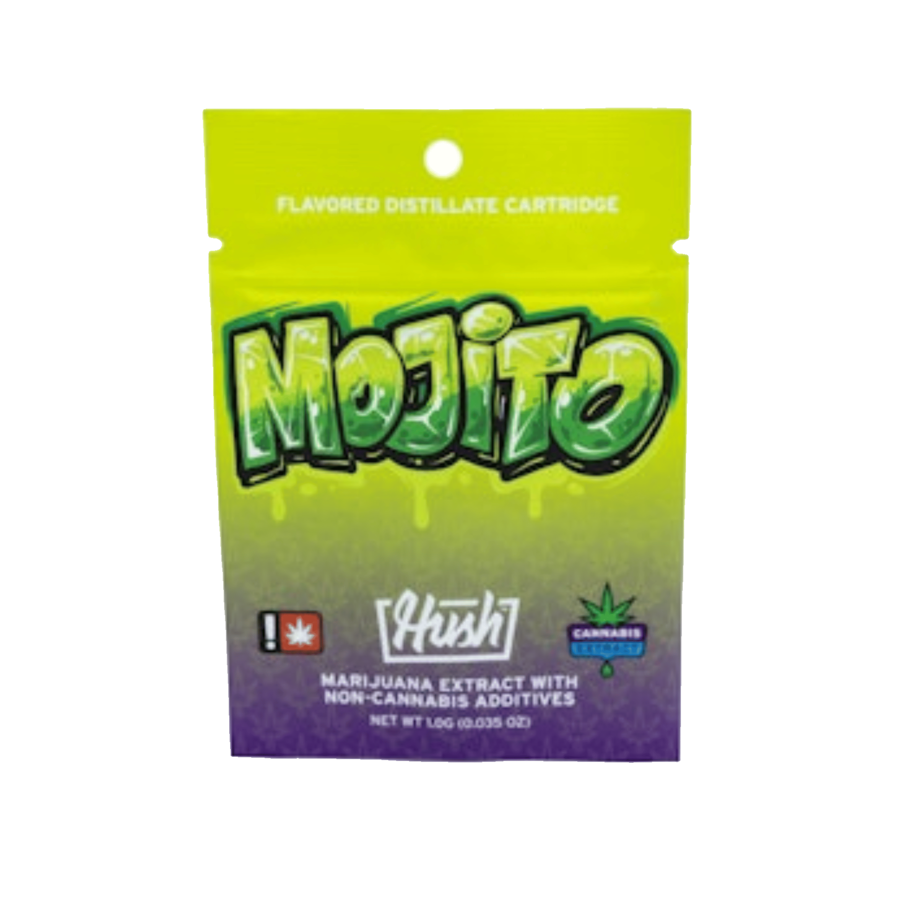 Mojito - Distillate - Cart - Hush - One Gram - $14.99 - Vape Cartridges (Universal 510 Battery Required)