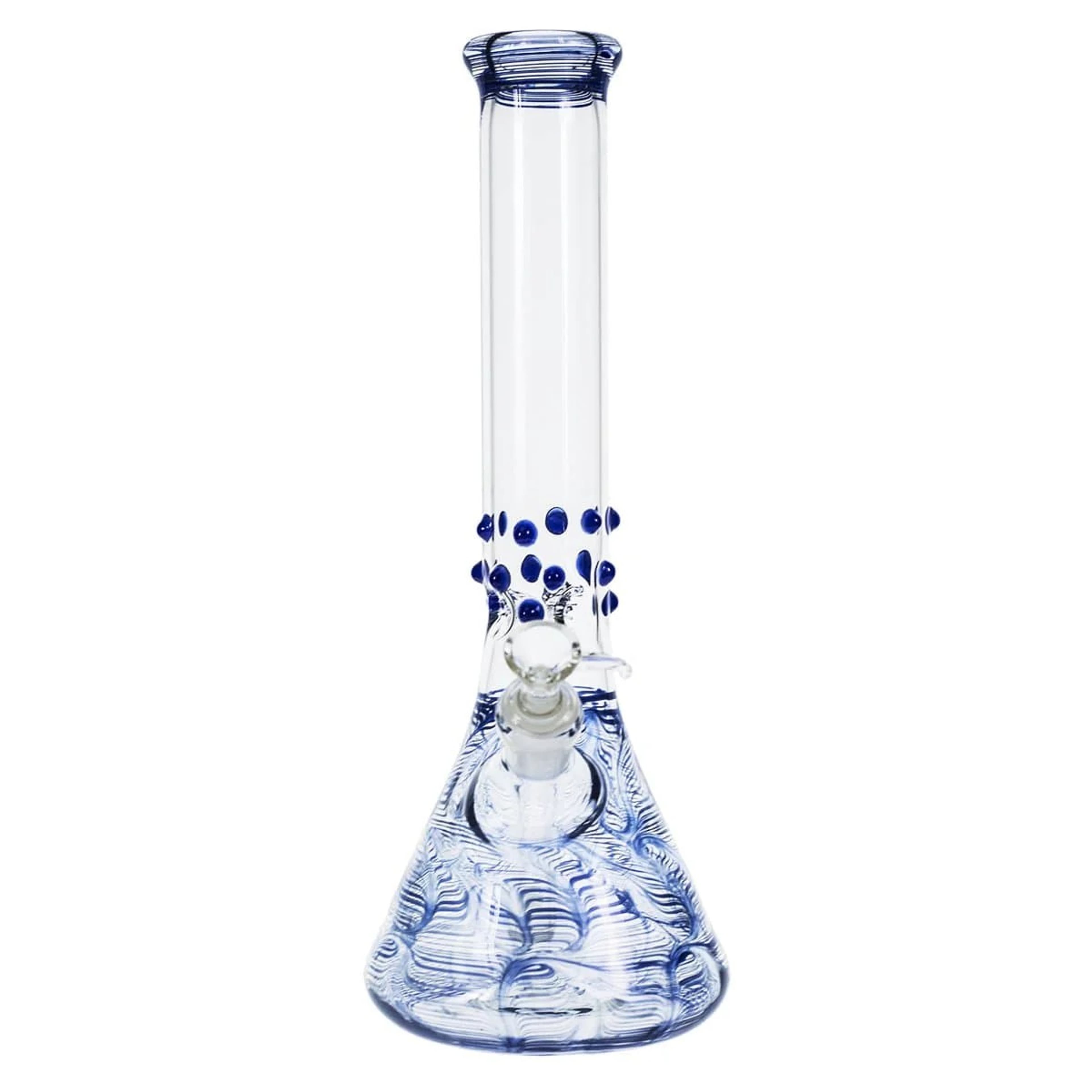 Wrap & Rake Artistic Beaker Water Pipe 12" - 19mm - Various Colors - Biohazard - - $50 - Paraphernalia