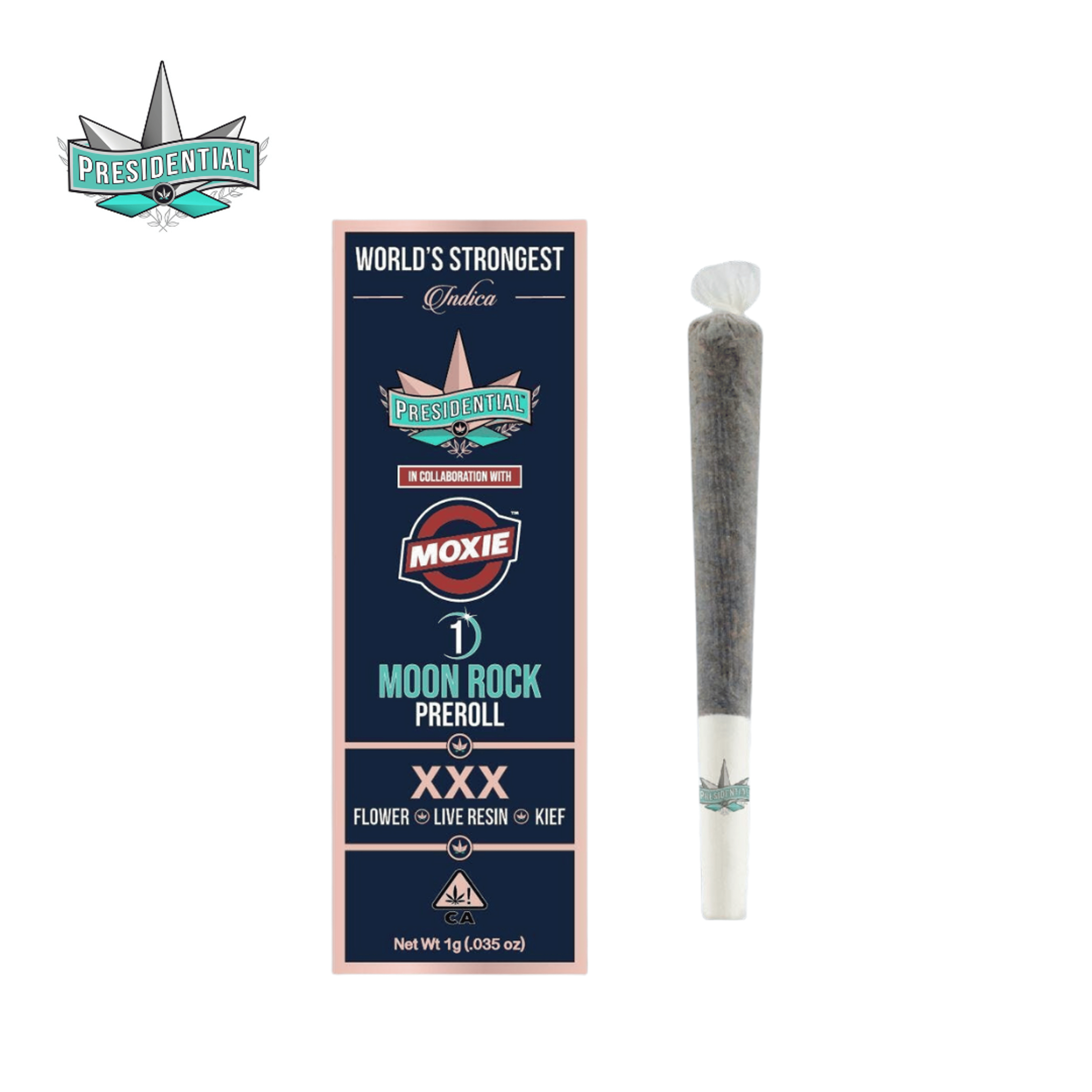 Presidential x Moxie - XXX - Moon Rock Pre-Roll - 1g - Presidential - XXX - $12.99 - Pre-Rolls