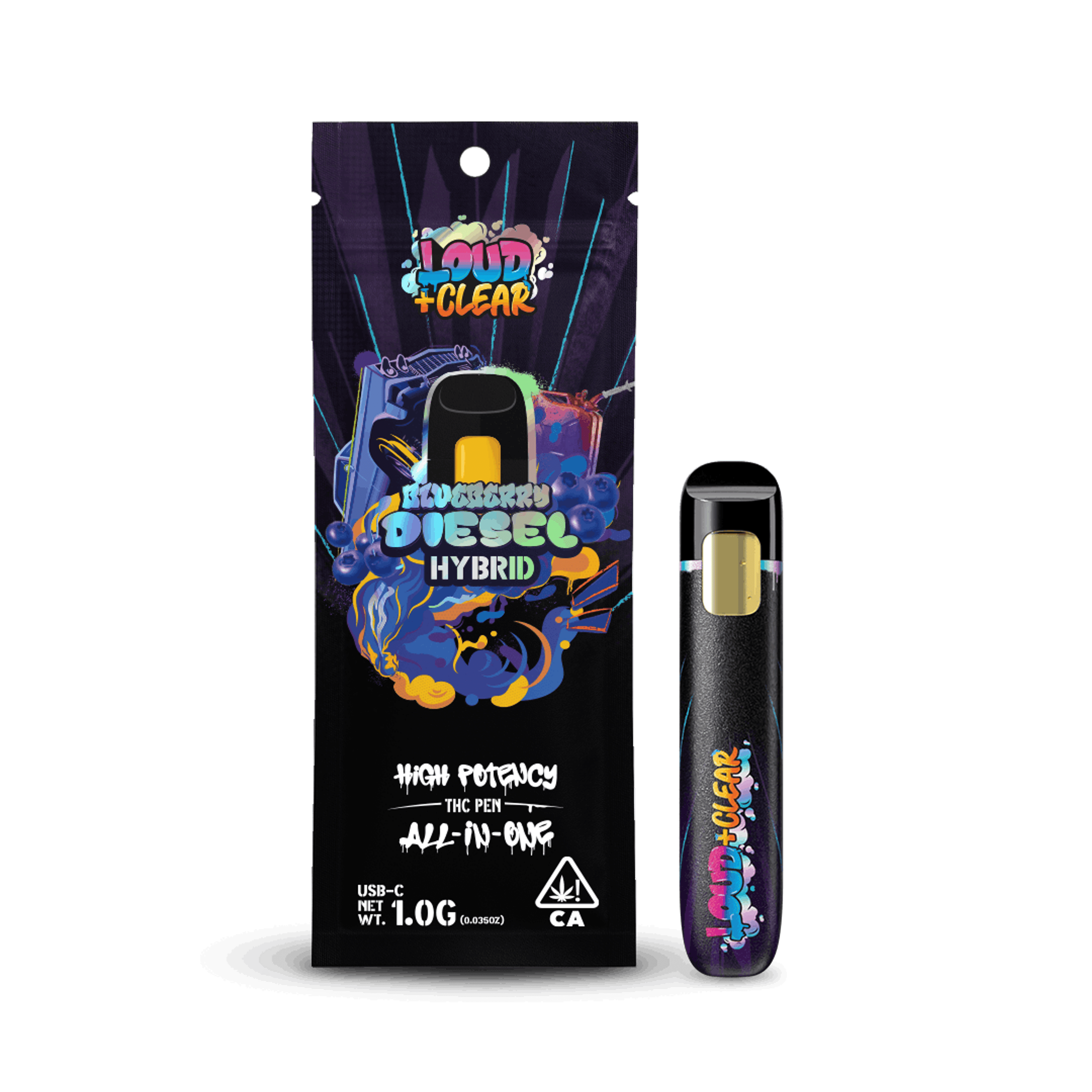 Blueberry Diesel All-in-One - 1g - LOUD+CLEAR - - $25.75 - Vape