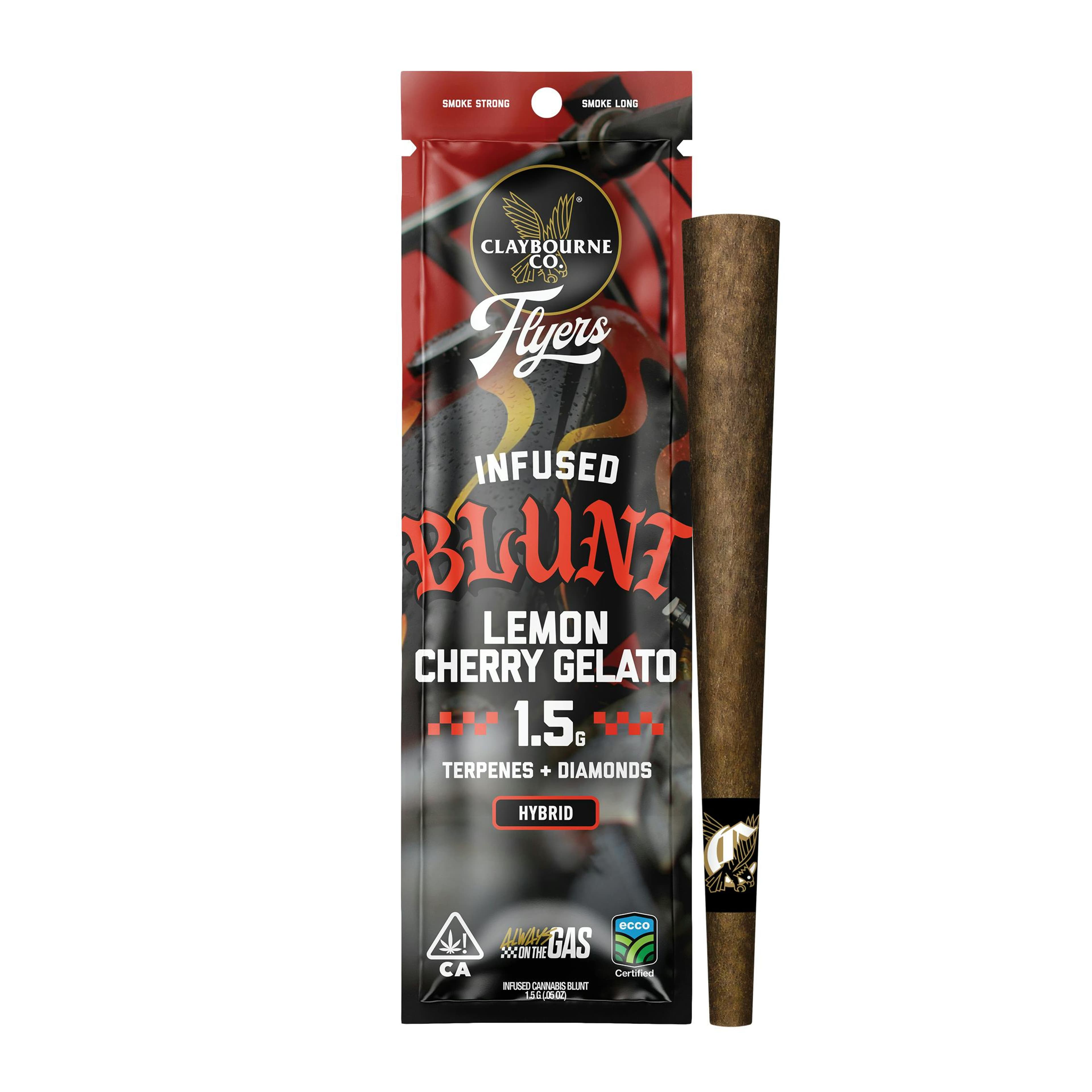 Claybourne Co. | 1.5g - Lemon Cherry Gelato - Flyers Infused Blunt - Claybourne - - $26.50 - Pre-Rolls