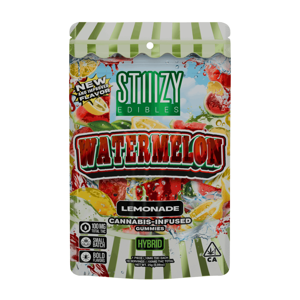 WATERMELON 100MG LEMONADE EDIBLES - STIIIZY -  - $12 - Edibles