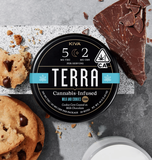 Terra Bites Milk Chocolate Milk and Cookies CBN 5:2 - Kiva -  - $24 - Edibles
