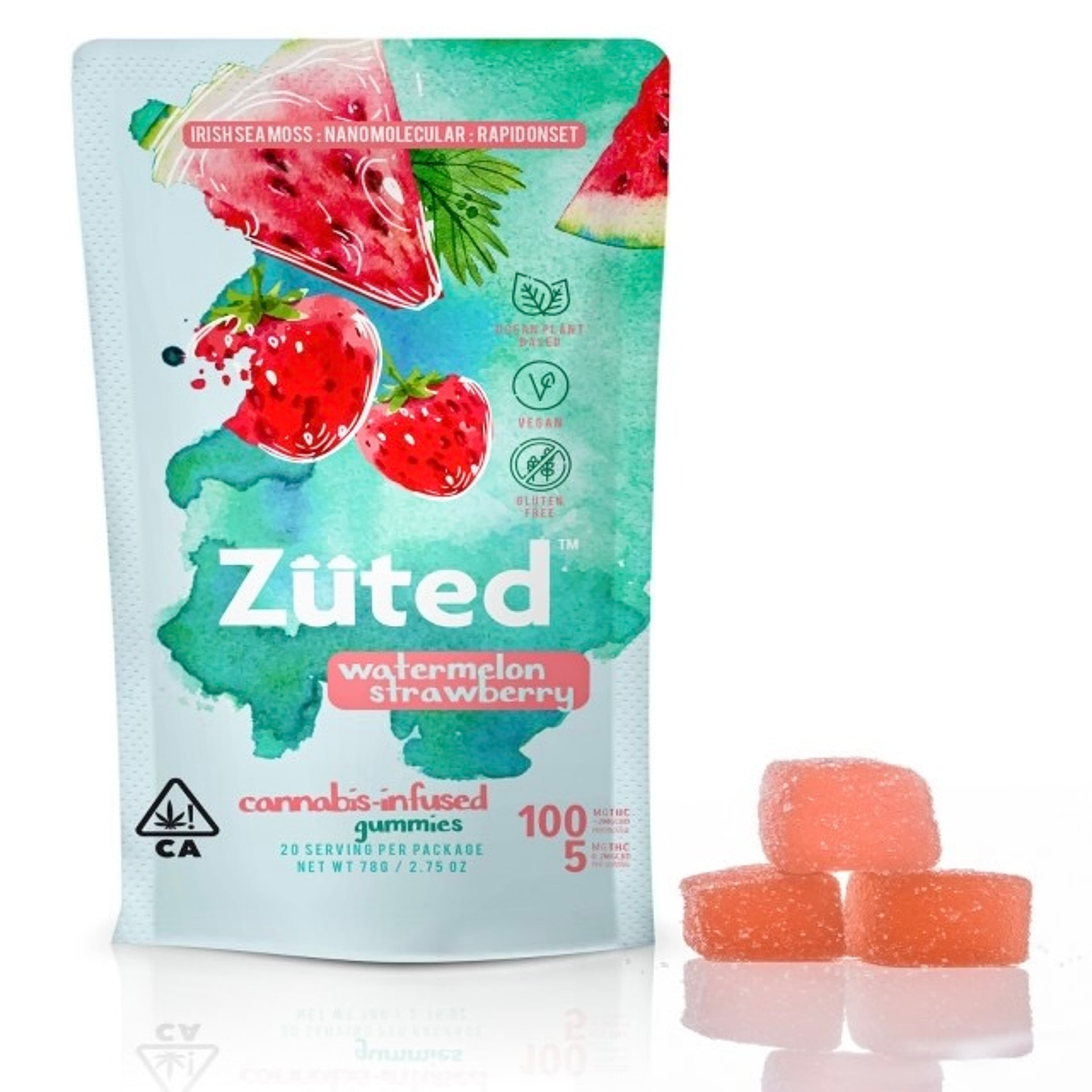 STRAWBERRY WATERMELON GUMMY ZUTED - DAY DREAMERS - - $10.75 - Edibles