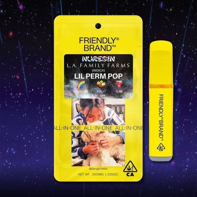 Lil Perm Pop (H) - L.A.F.F - Nu-Resin AIO 1g - Friendly Brand - Lil Perm Pop (H) - $45 - Cartridges