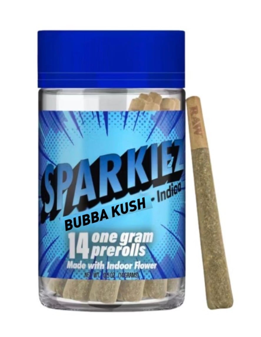 Sparkiez - 14g Bubba Kush PreRoll PK - Indica - Sparkiez - Sparkiez - 14g Bubba Kush PreRoll PK - Indica - $45 - Pre-Roll