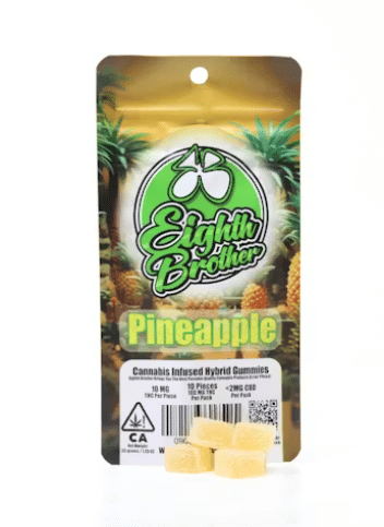 Pineapple Gummies - 100mg - Eighth Brother - Hybrid - Gummies - $6 - Gummies