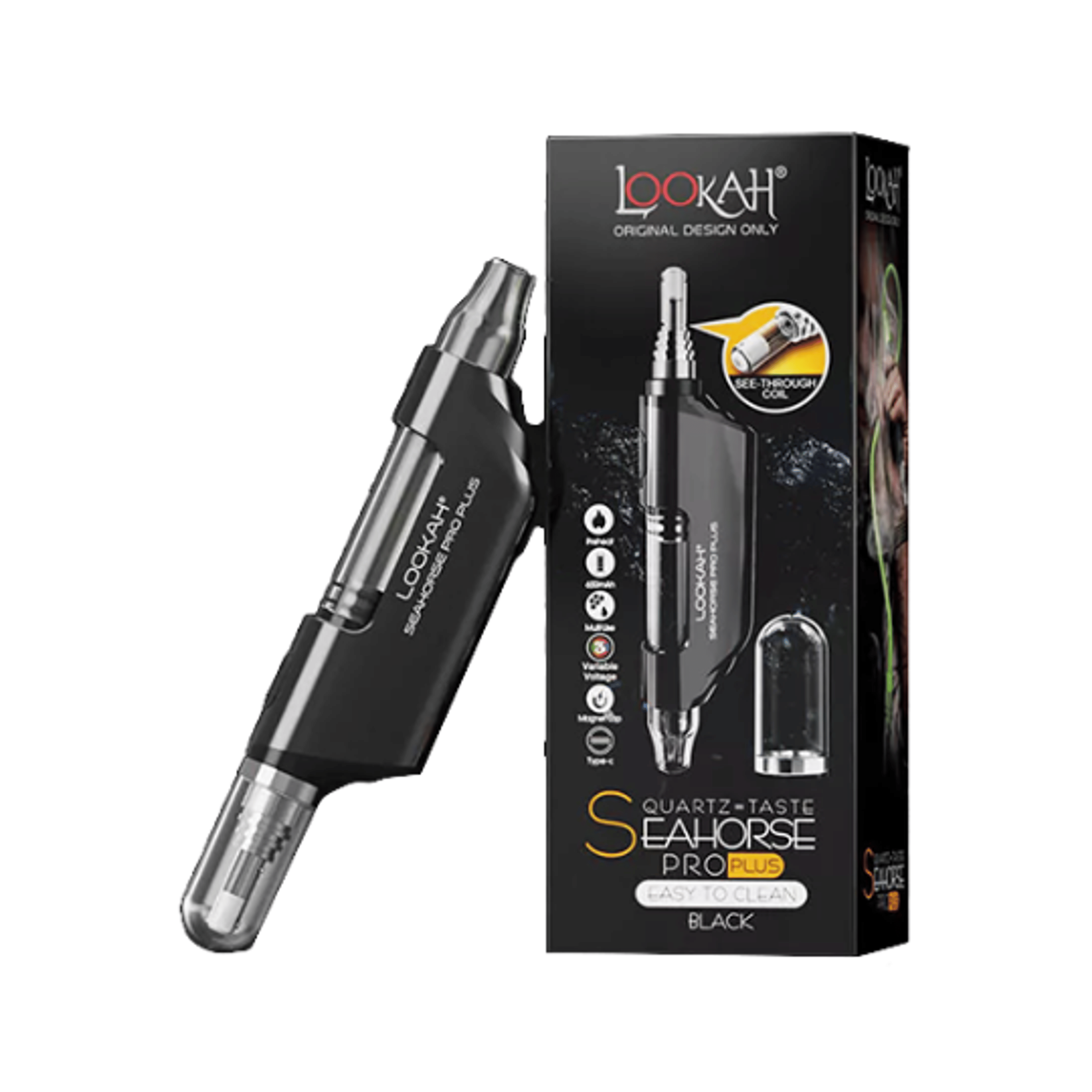 Lookah Seahorse Pro Plus Electronic Nectar Collector Black - Lookah - - $48 - Accessories