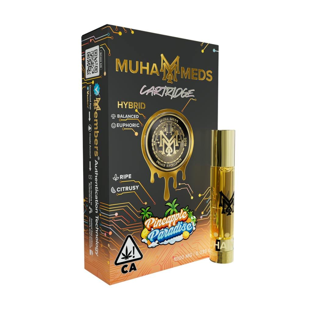 Muha Meds Distillate | 1g -PINEAPPLE PARADISE-1G DIS CART - Muha Meds -  - $16 - Vape Carts