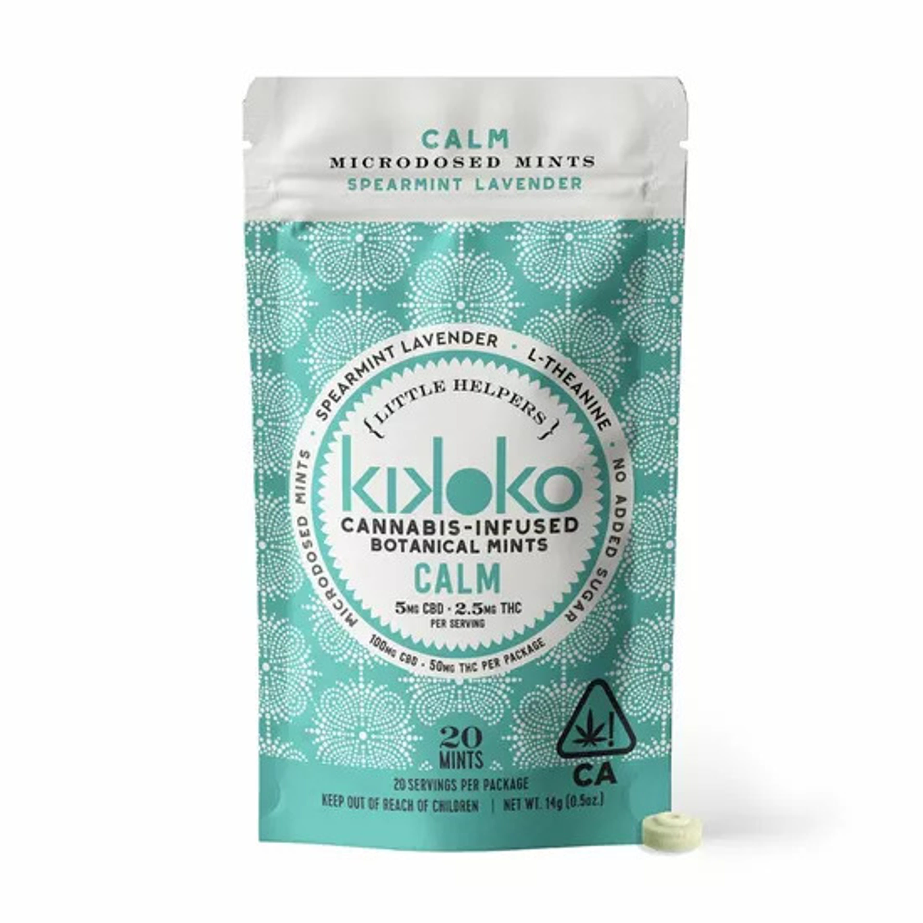 Little Helpers: Calm Mints CBD:THC 2:1 - Kikoko - 20 Piece - $22 - Edibles