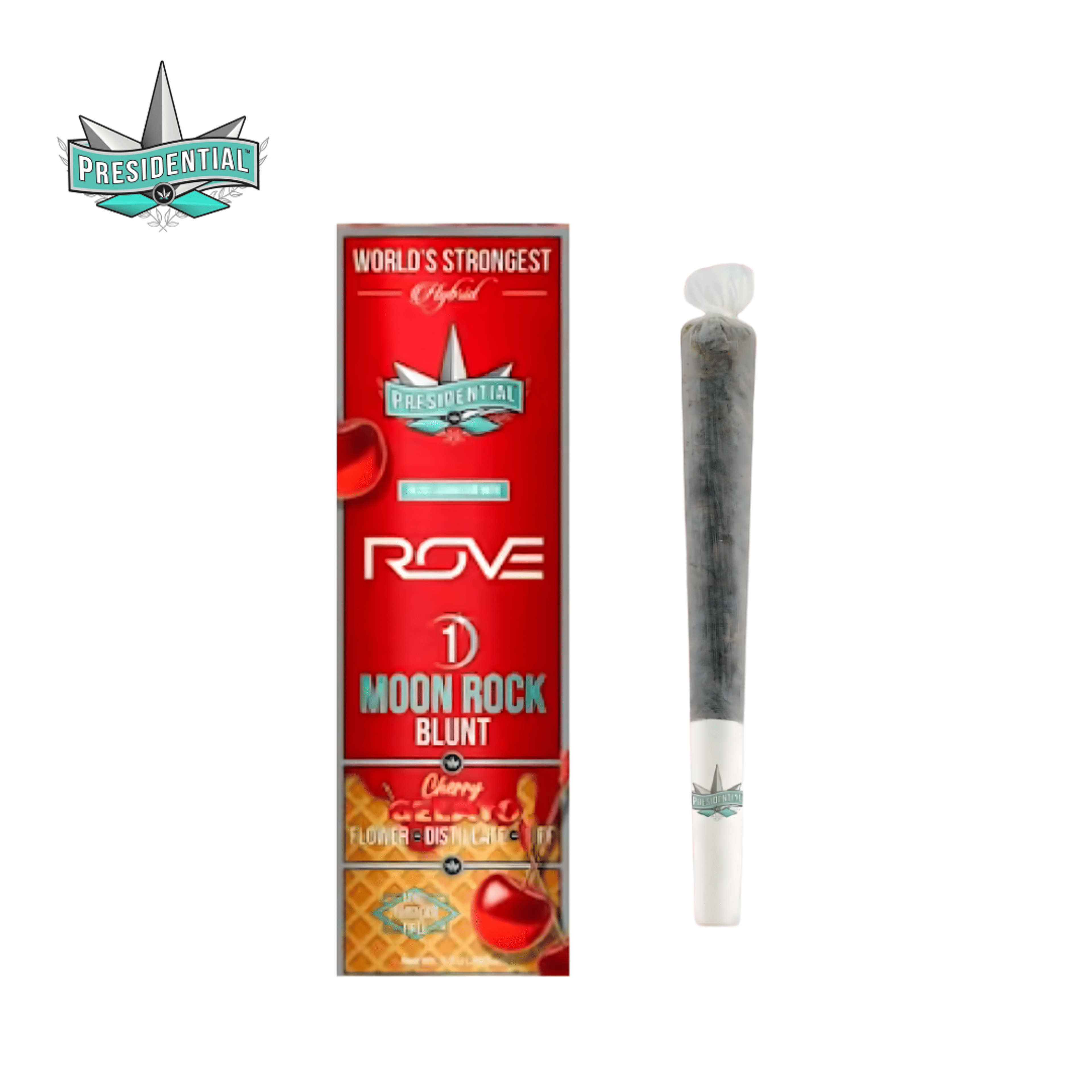 Presidential x Rove - Cherry Gelato - Moon Rock Pre-Roll - 1g-Roll - 1g - Presidential - Cherry Gelato - $12.99 - Pre-Rolls