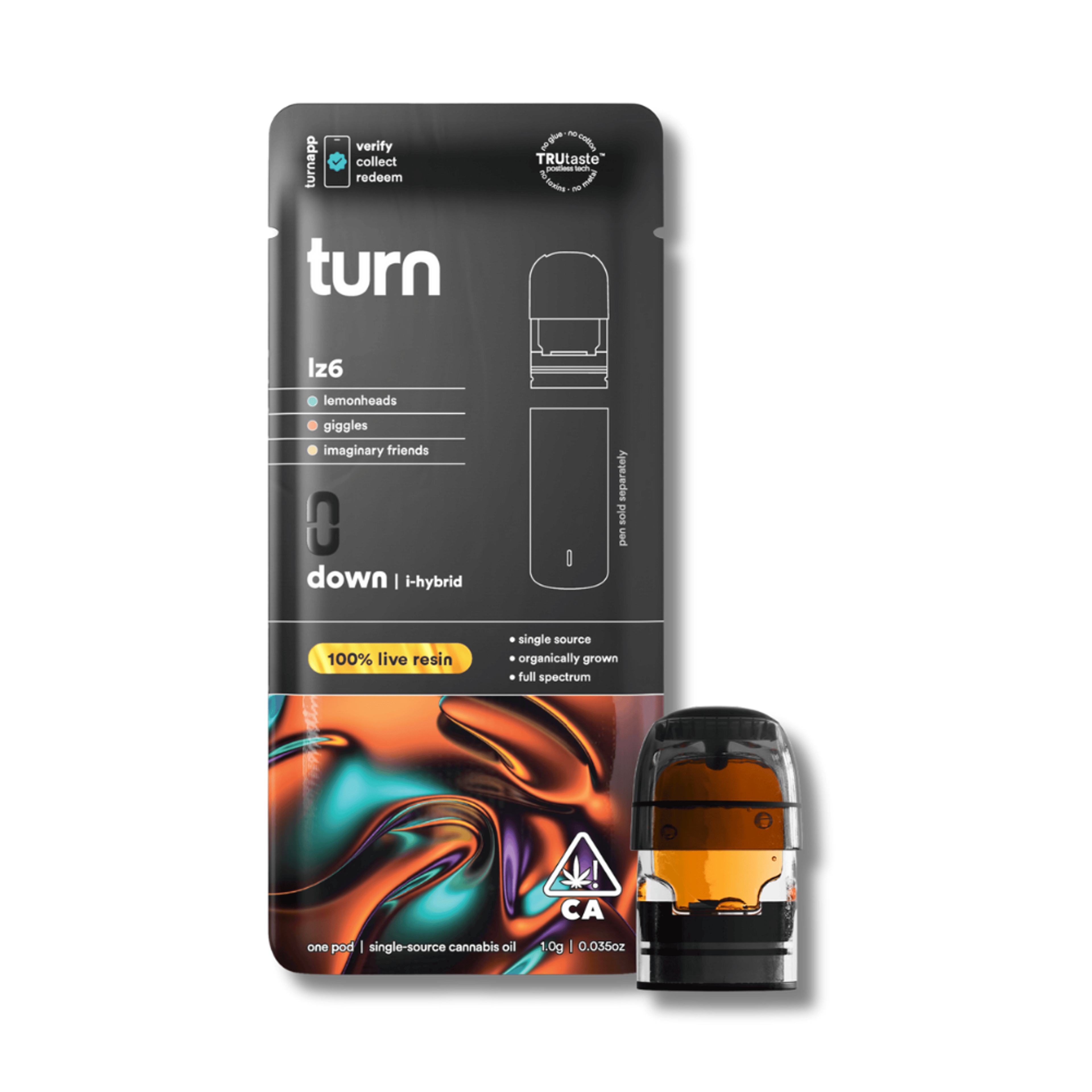 LZ6 'Turn Down' Live Resin Pod 1g - Turn - - $36 - Vapes