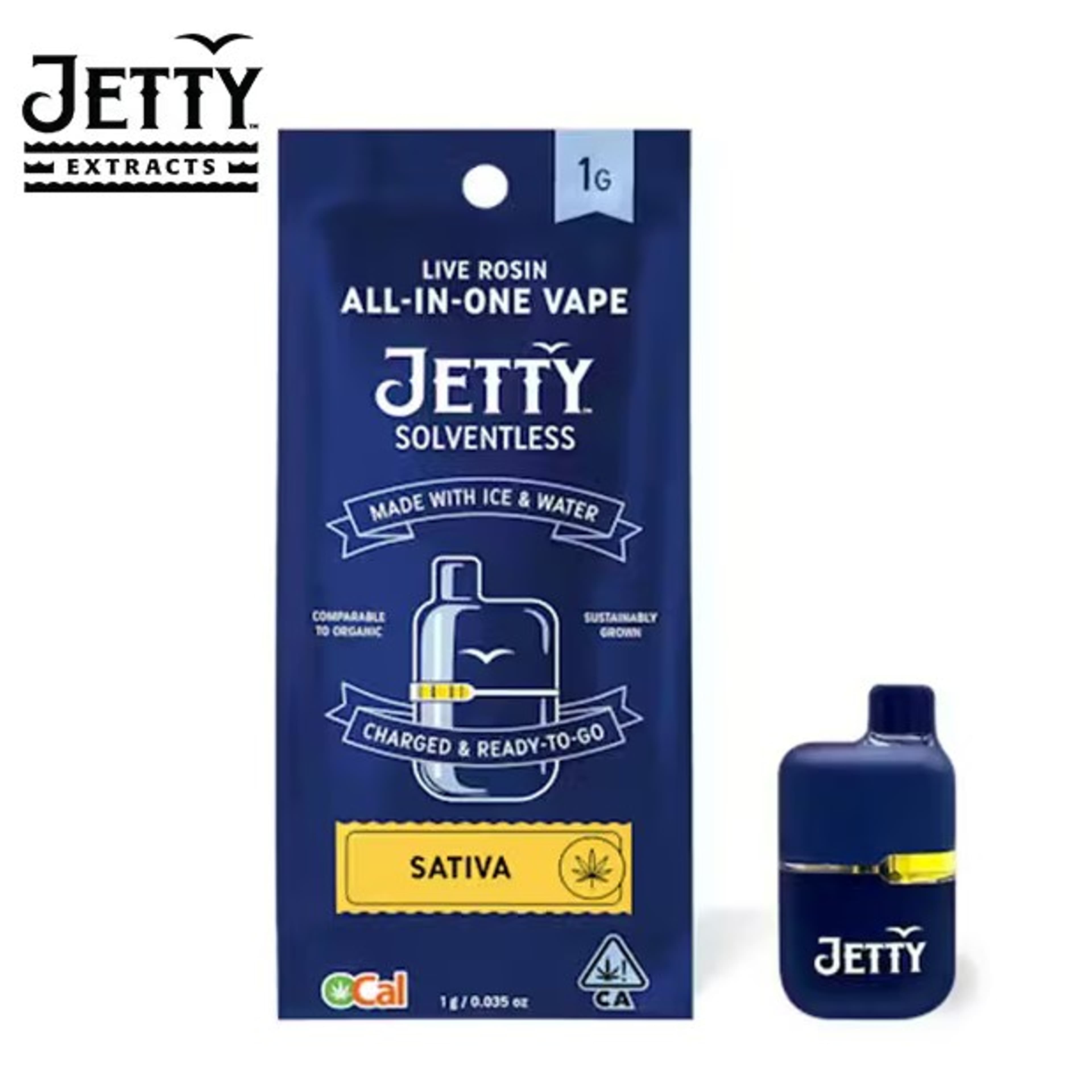 Jetty AIO - Sour Strawberry - Solventless (All-In-One) - 1g - Jetty Extracts - AIO - $54.99 - Disposable Vape Pens (All In One)
