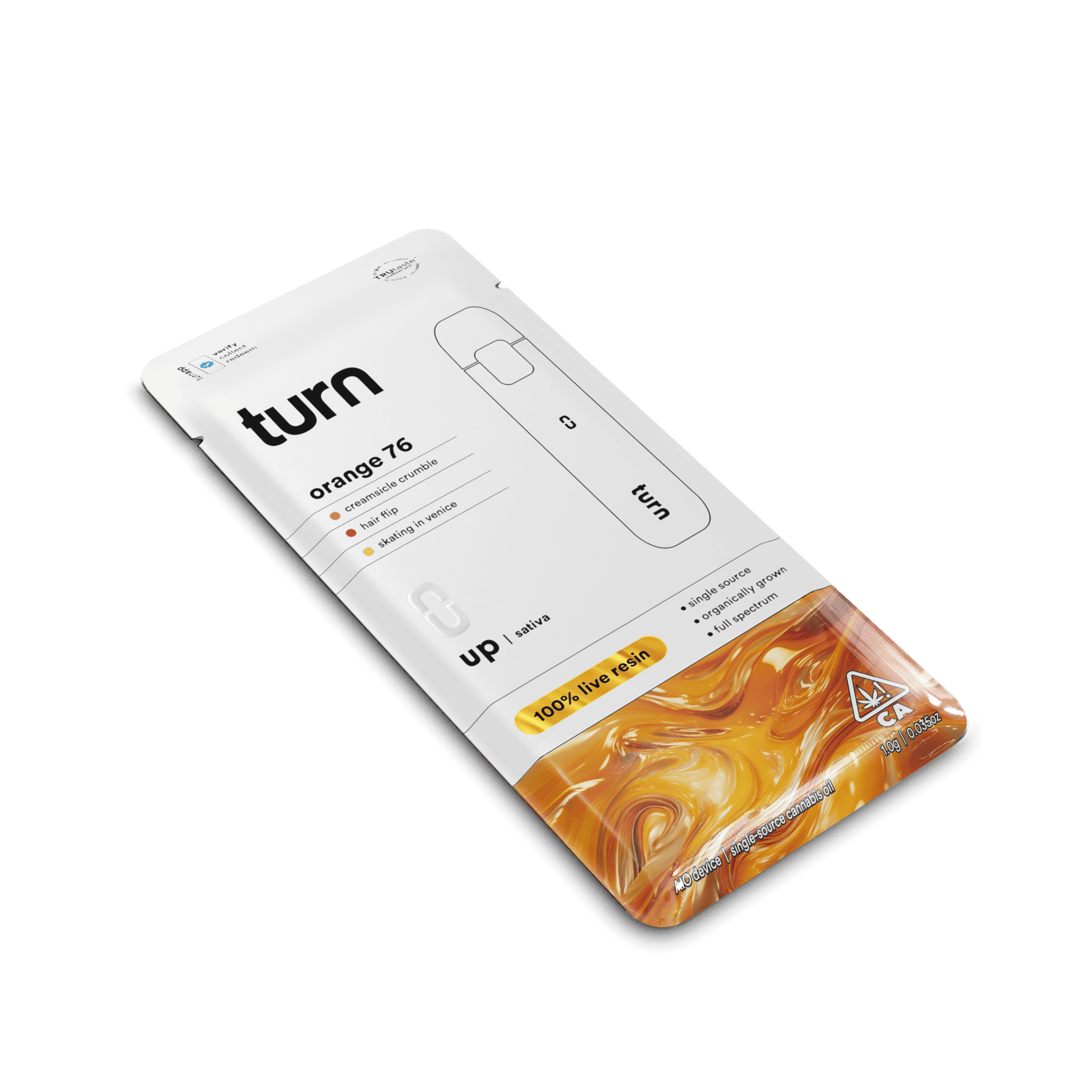 Orange 76 'Turn Up' Live Resin AIO 1g - Turn - - $38 - Vapes