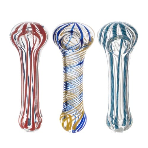 4" Thick Candy Cane | Glass Pipe - Biohazard -  - $7 - Accessories