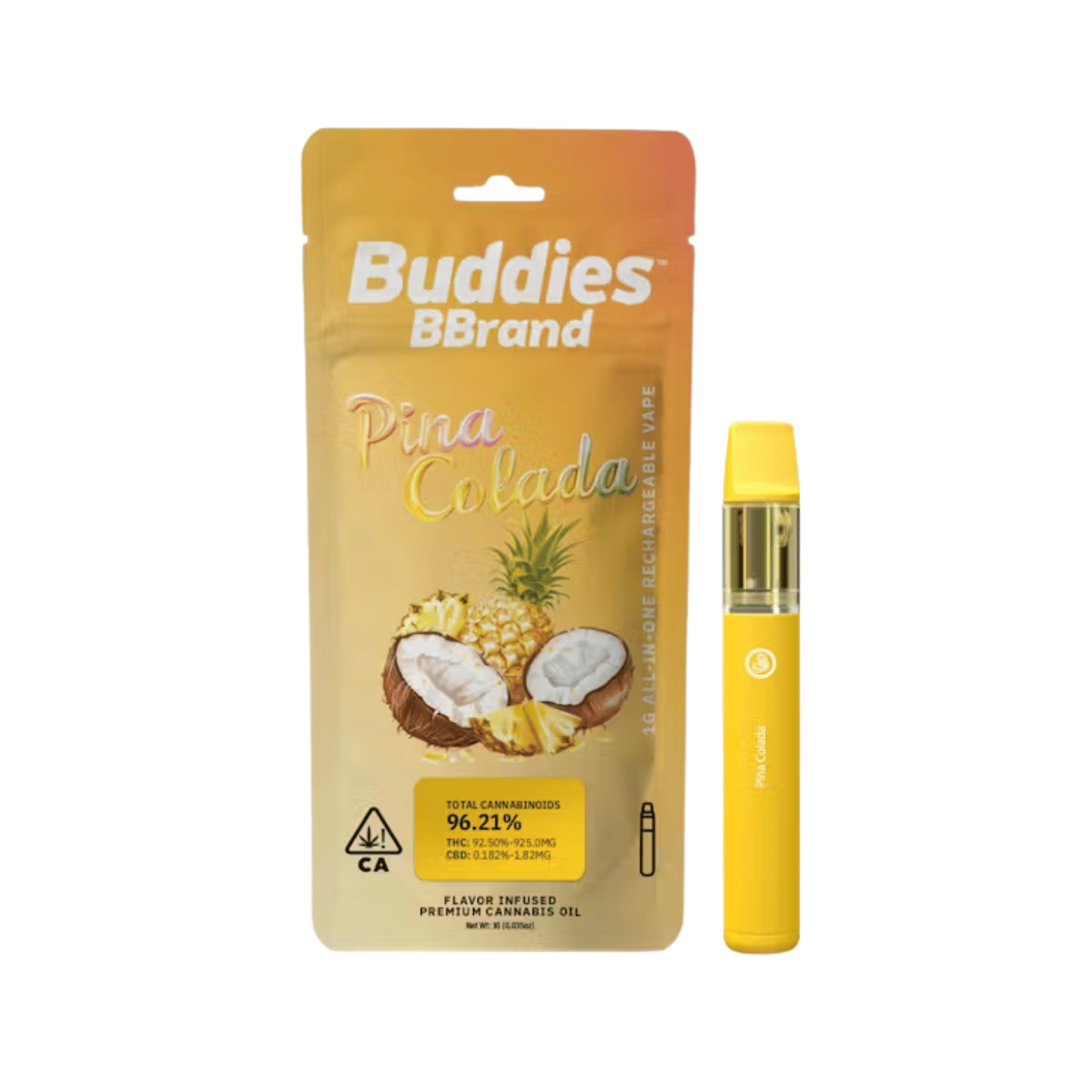 Pina Colada 'BBrand' AIO 1g - Buddies -  - $29 - Vapes