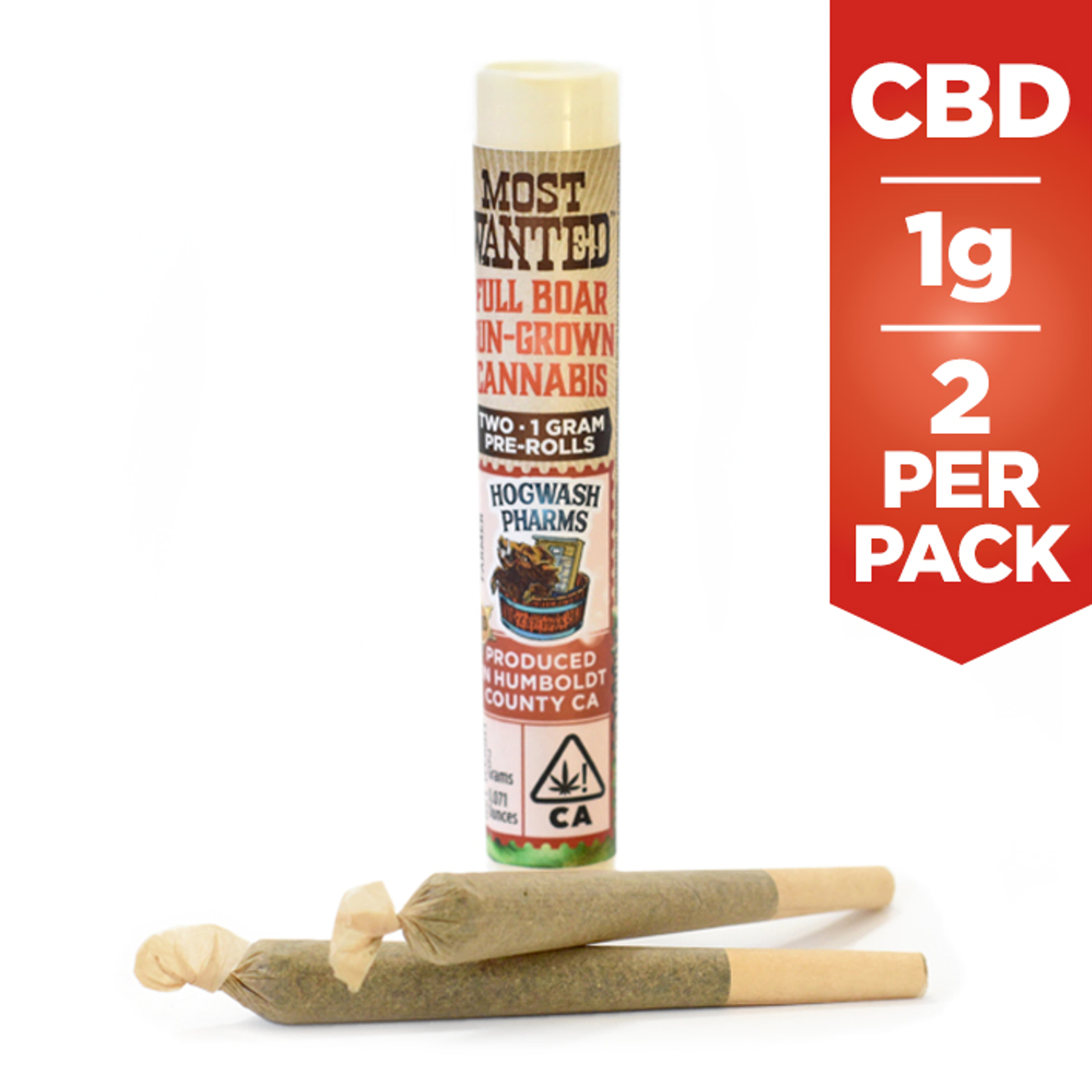 Harla Tsu Sativa - 1g CBD Prerolls (2g-2pk) - Most Wanted - 2pk CBD Pre roll - Sativa - $12 - Pre-Roll Packs