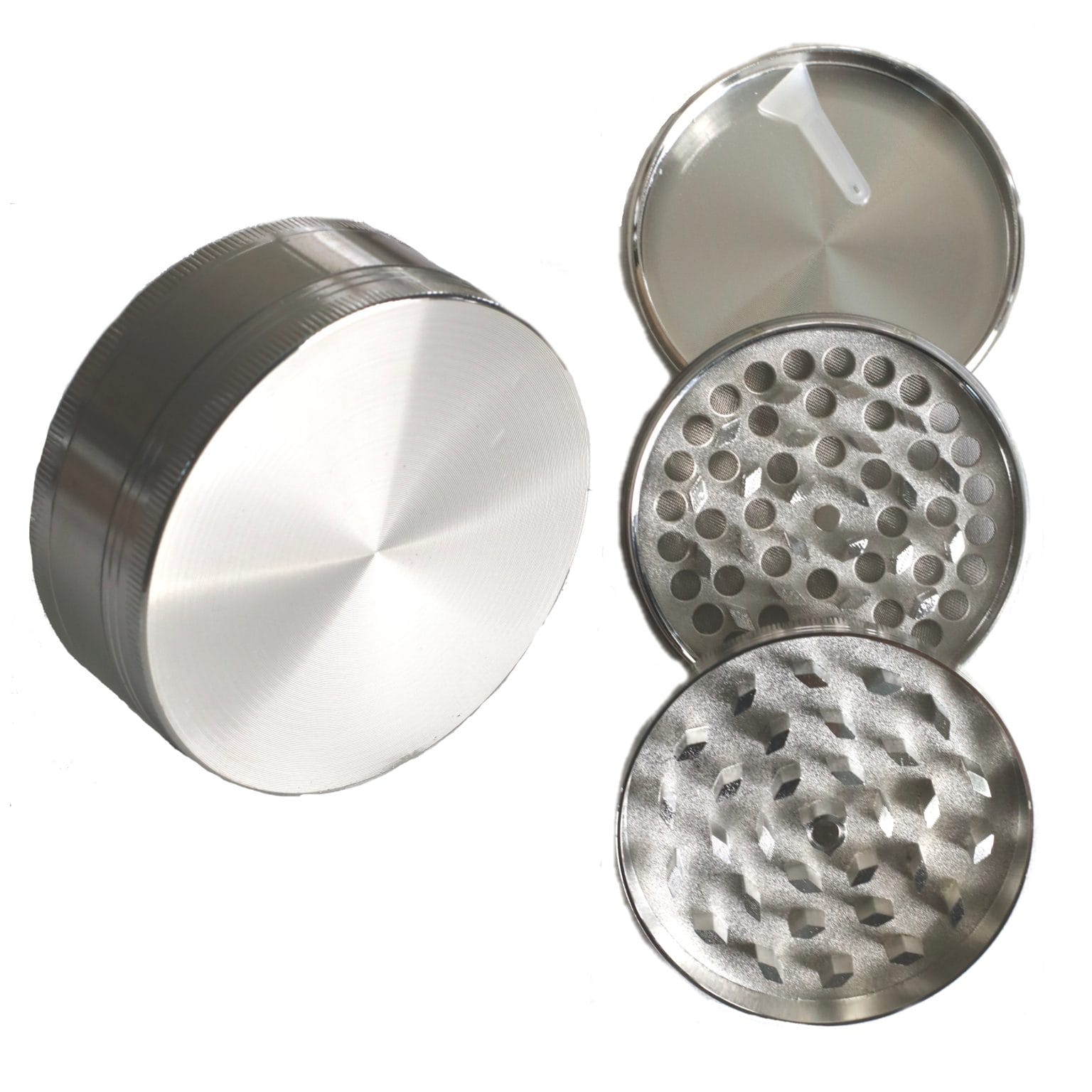 Metal Herb Grinder 4 Piece 2.5" / 63mm - - Biohazard -  - $12 - Paraphernalia