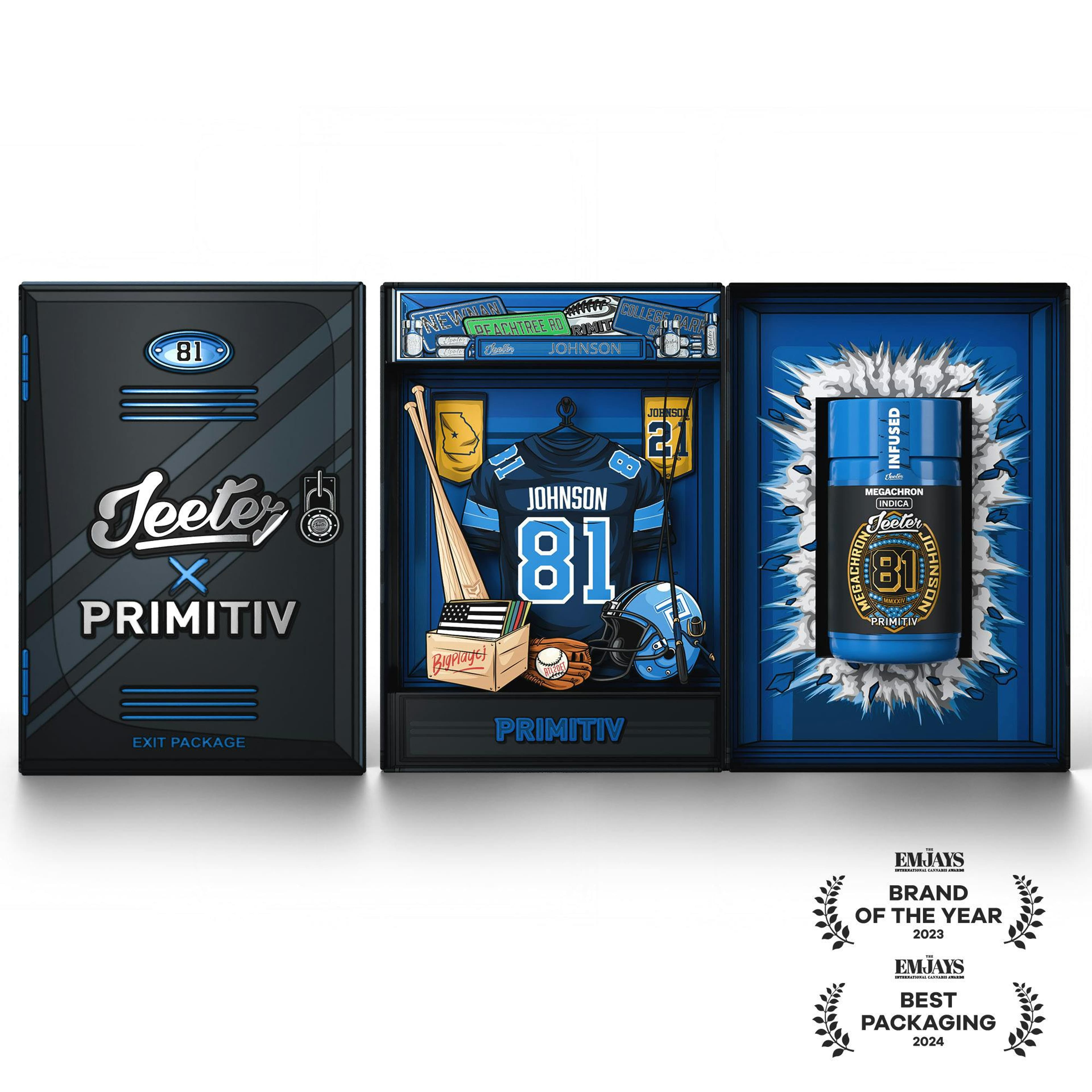 Megachron | Jeeter x Calvin Johnson | Game Day Legacy Pack | Quad Infused Pre Rolls - 2.5g - Jeeter - - $43 - Infused Pre-Rolls