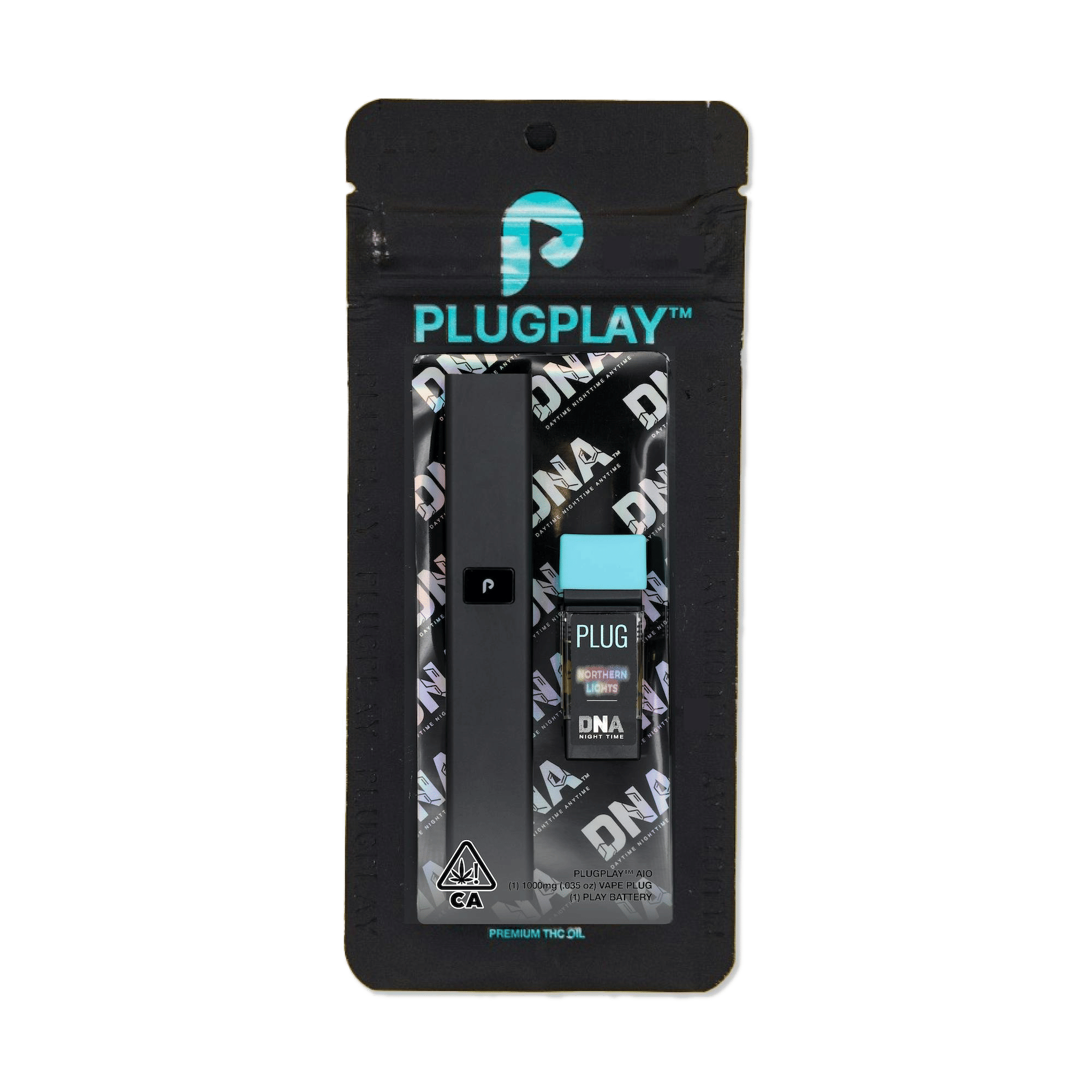 DNA: Northern Lights - Disposable - PLUGplay - One Gram - $47.99 - Disposable Vape (All-In-One, Battery Built-In)