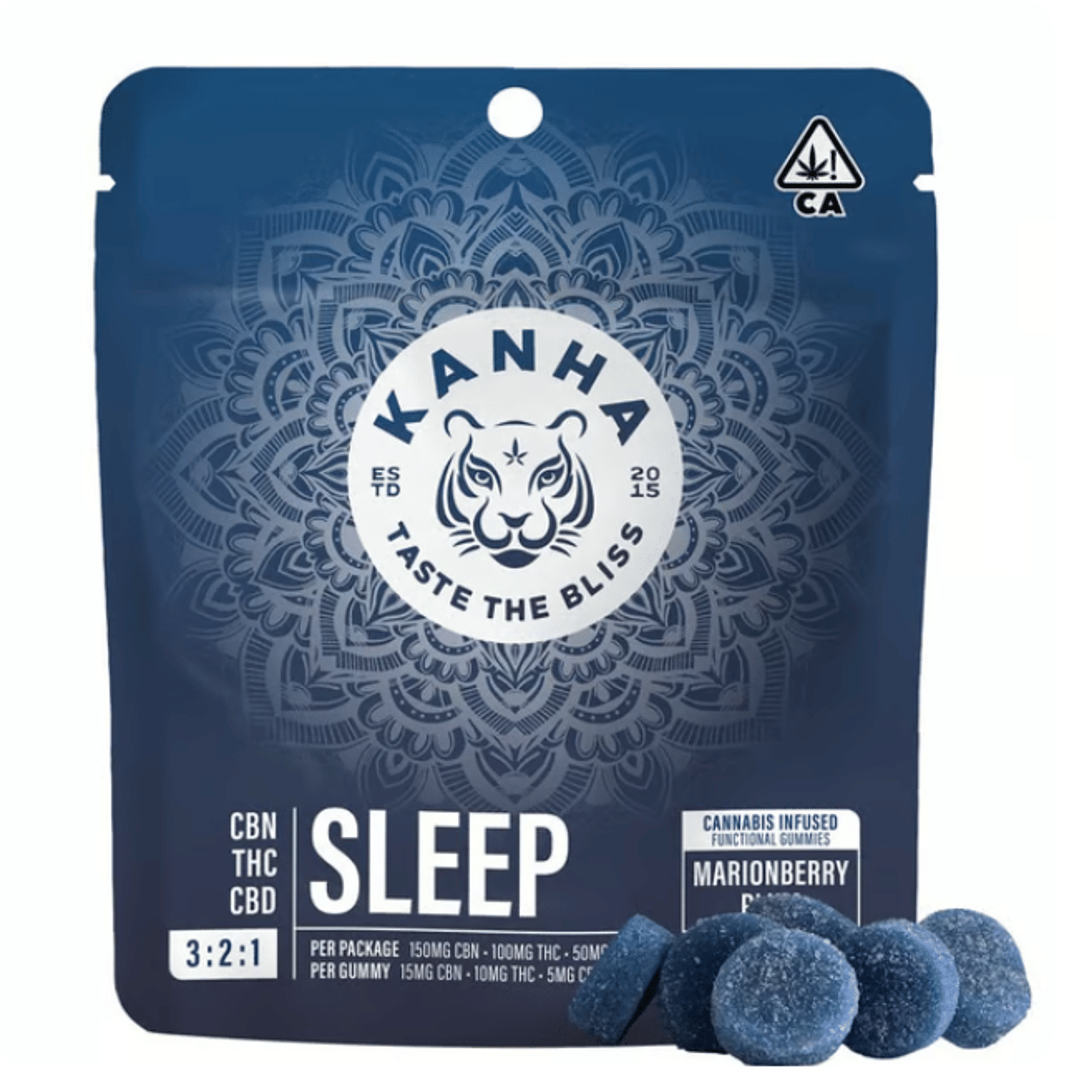 KANHA Nano - Marionberry Plum Sleep Gummies 3:2:1 - 150mg CBN / 100mg THC / 50mg CBD - Kanha - - $19.99 - Edibles