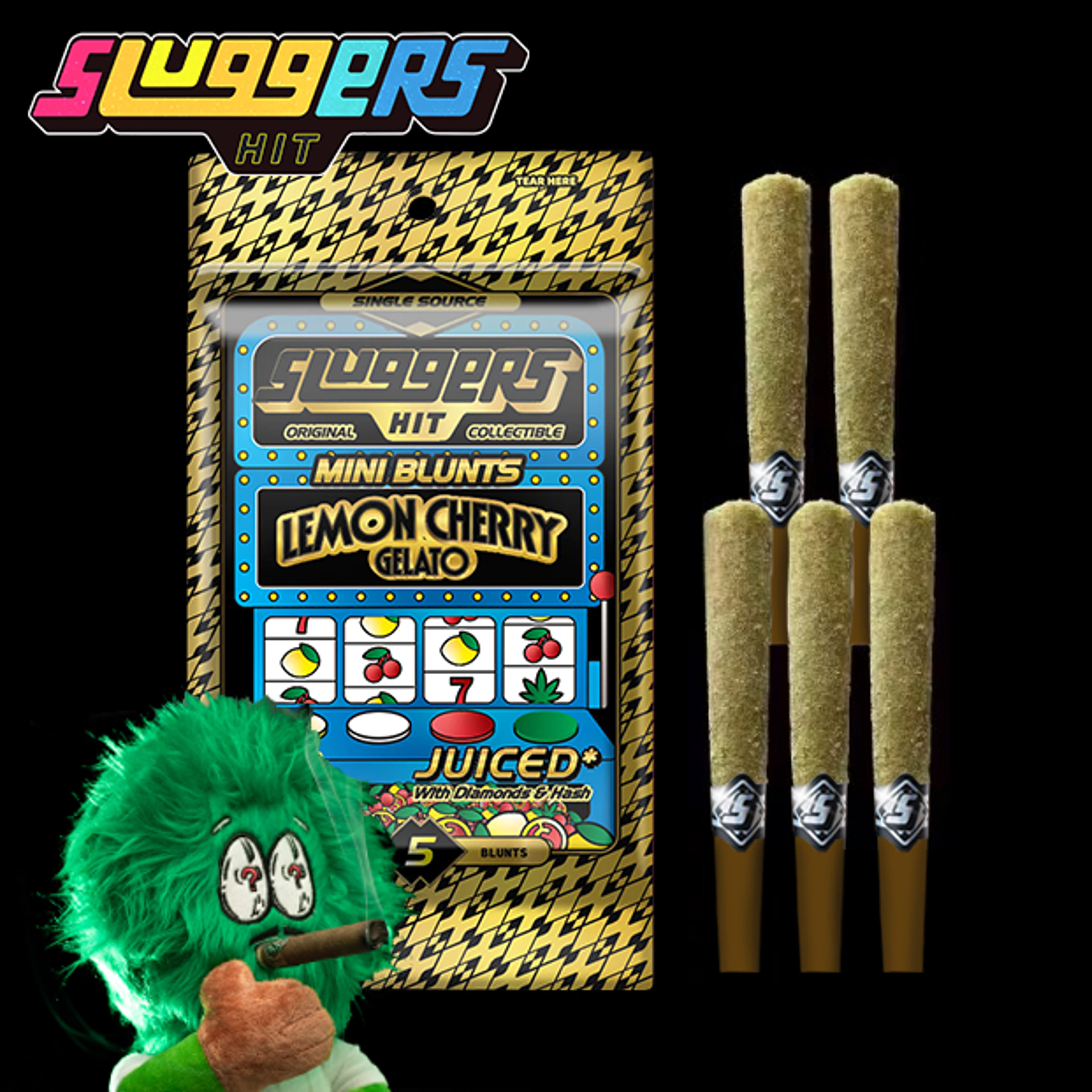 Sluggers - Lemon Cherry Gelato - Infused Mini Blunts (5 Pack) - 3.5g - Sluggers - Mini Blunts - 5 Pack - $39.99 - Blunts