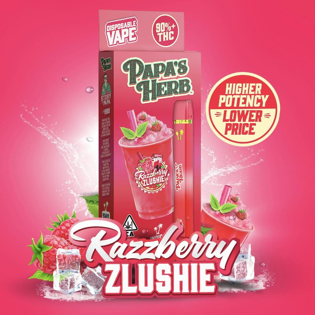 Razzberry Zlushie 1g Disposable - Papa's Herb -  - $23.76 - Vapes