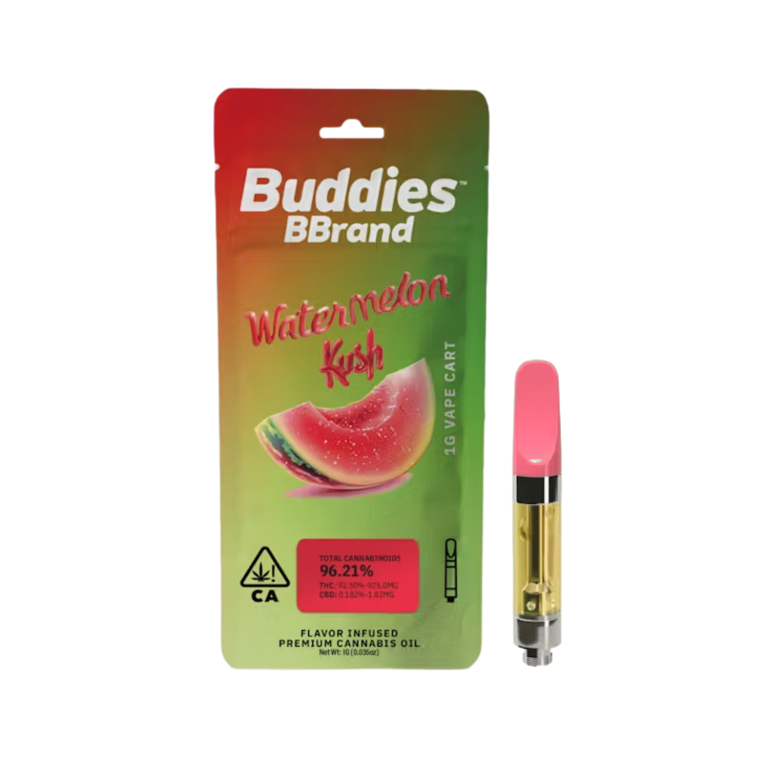 Watermelon Kush 'BBrand' Cart 1g - Buddies -  - $20 - Vapes