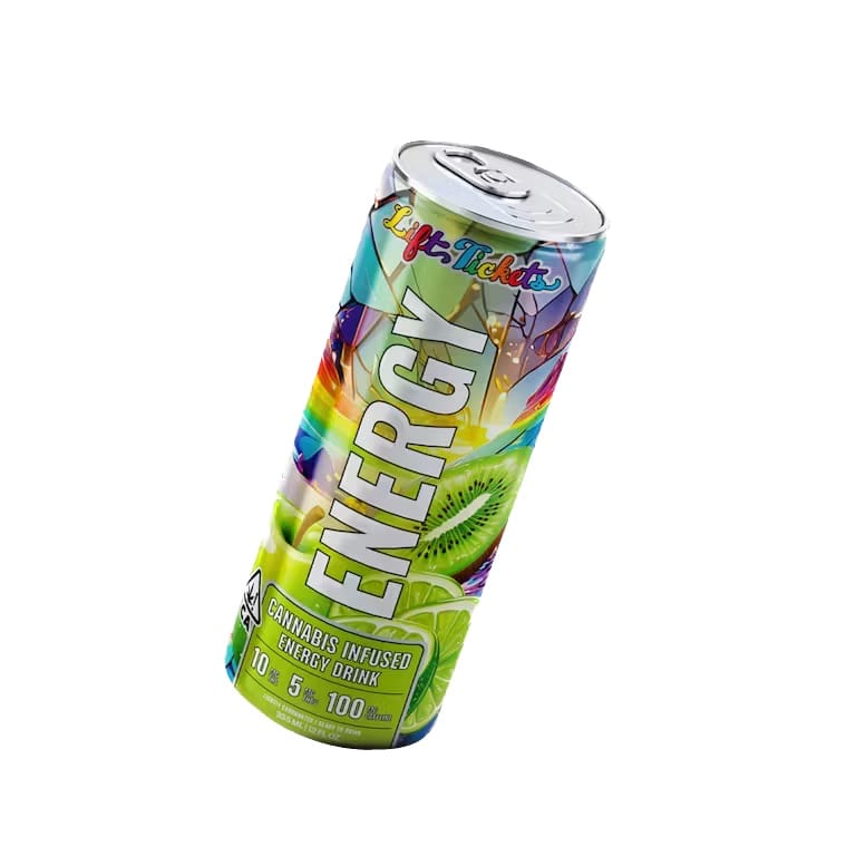 THC-V + Caffeine Energy Kiwi Apple | Infused Drink [115mg] - Lift Tickets -  - $7 - Edibles