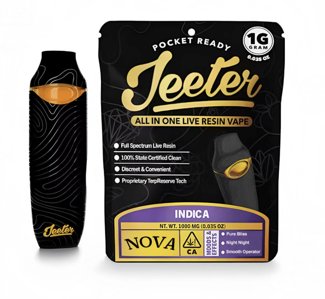 Jeeter: Indigo (I) All-In-One Live Resin Disposable - 1g - Jeeter -  - $40 - Disposables