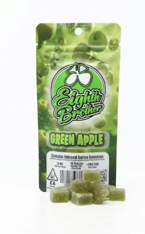 Green Apple  - 100mg - Eighth Brother - Sativa - Gummies - $6 - Gummies