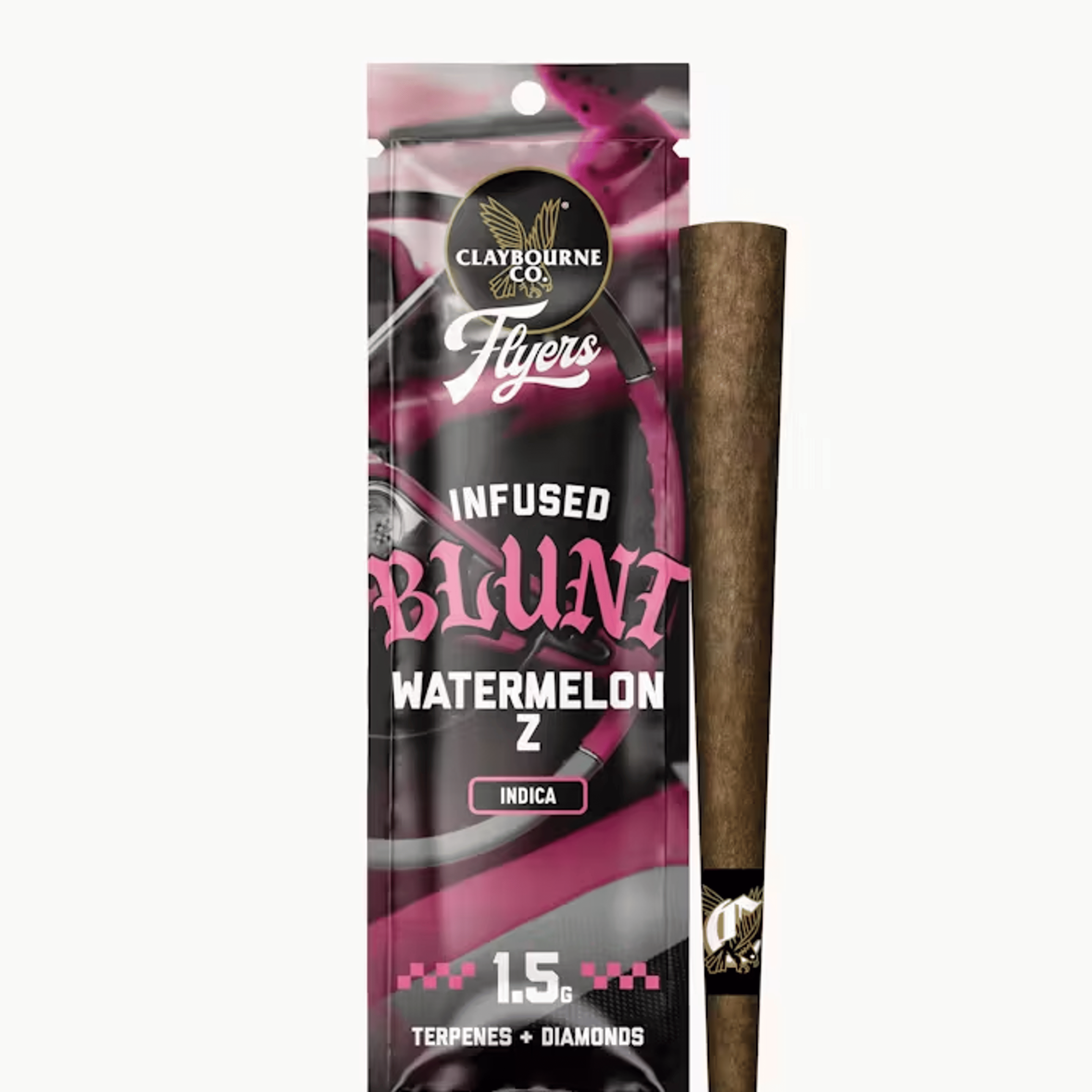 Watermelon Z 1.5g Flyers Infused Blunt - Claybourne Co. - - $24 - Preroll