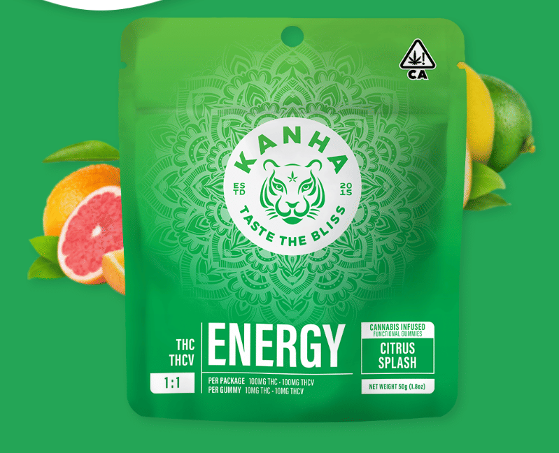 Energy Citrus Splash THCV:THC 100mg - Kanha Treats -  - $24 - Edible