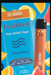 Citrus Breeze | 0.5g Disposable | FeelWell Pain Relief THC CBD CBG THCV CBC CBDA