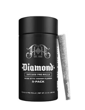 Papaya x 33 | Greenline |  Diamond Infused Pre-Rolls 5 Pack - 2.5g - Heavy Hitters -  - $45 - Infused Pre-Rolls