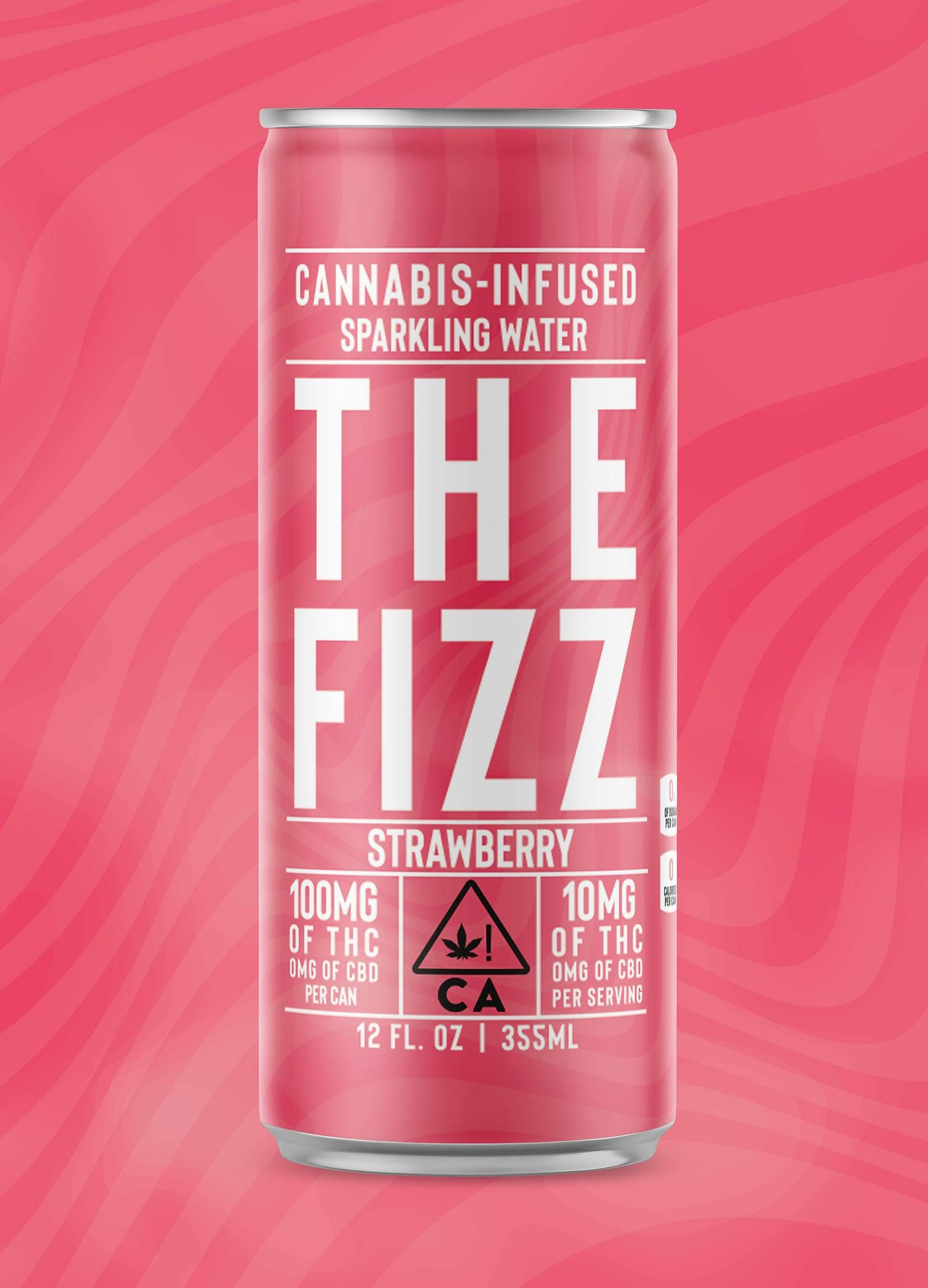 Strawberry – THC Sparkling Water – 100mg - The Fizz -  - $8 - Drinks