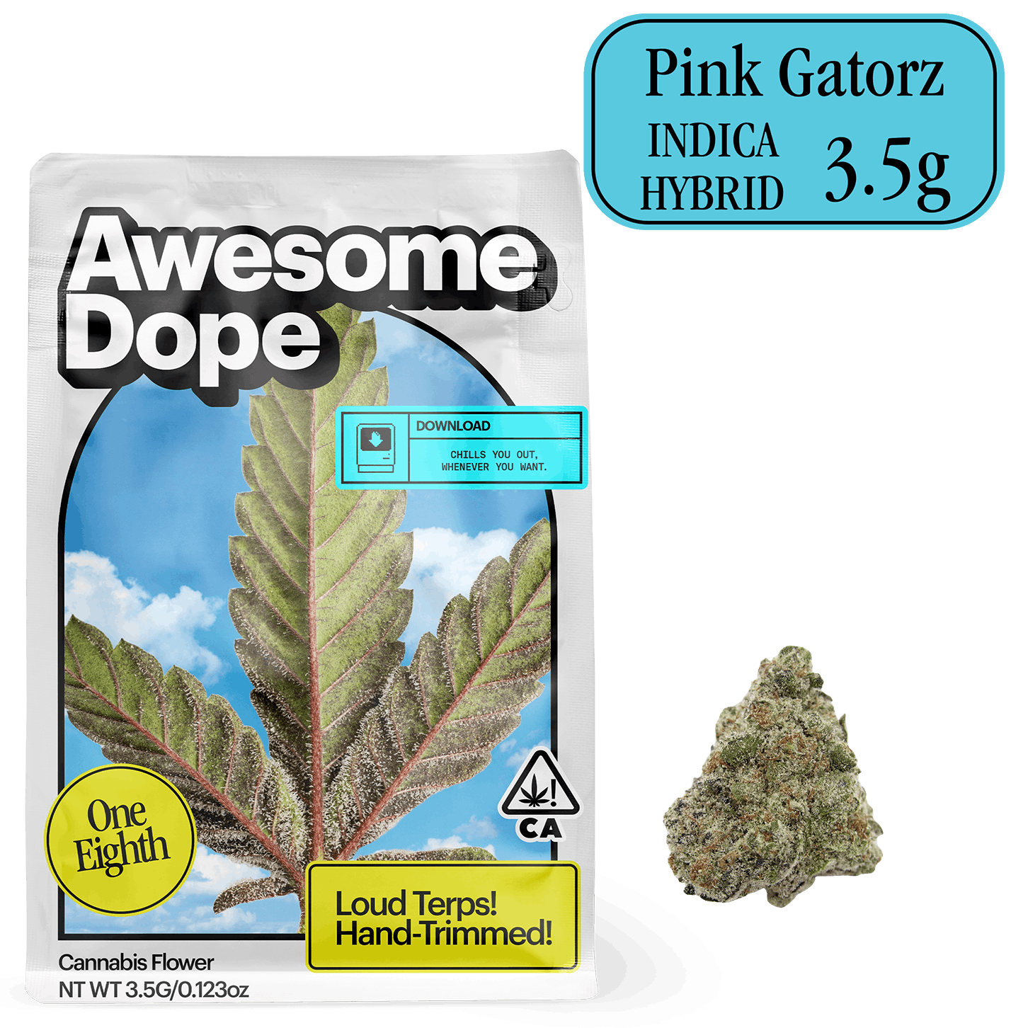 AWESOME DOPE - Pink Gatorz (I/H) - 3.5g - Awesome Dope - Pouch - $25 - Flower