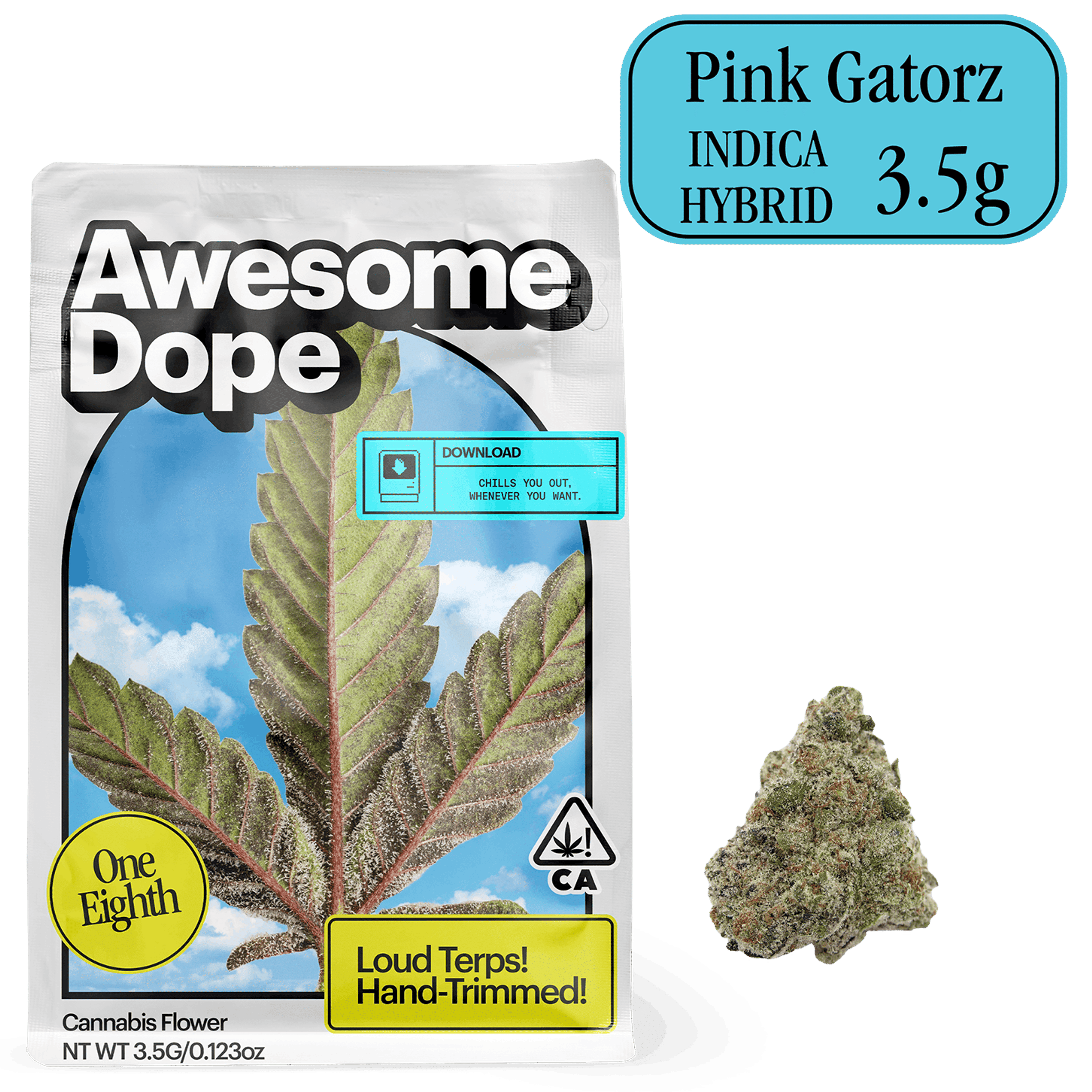 AWESOME DOPE - Pink Gatorz (I/H) - 3.5g - Awesome Dope - Pouch - $25 - Flower