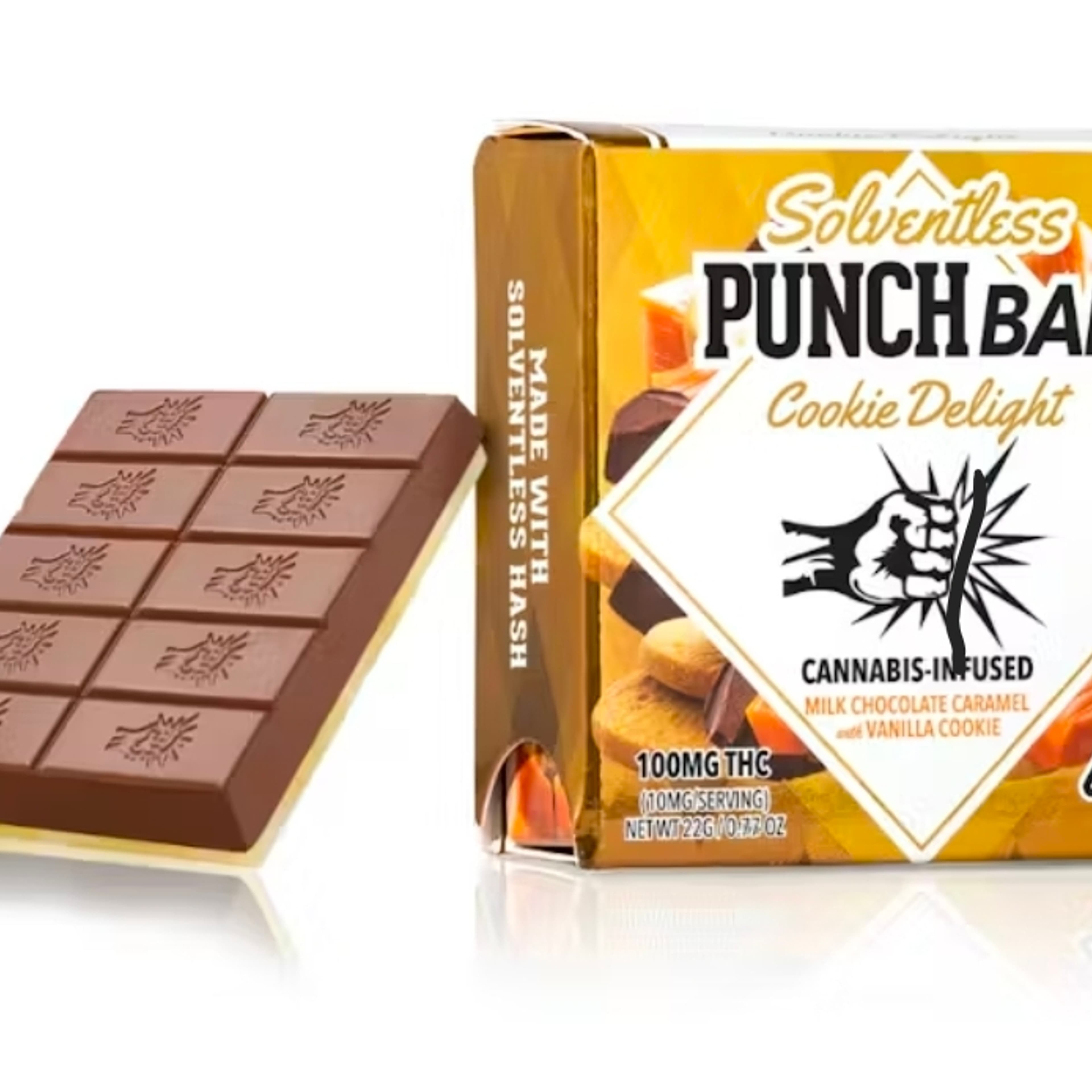 Punch Edibles - 100mg Solventless Cookie Delight - Caramel Milk Chocolate with Vanilla - - $12.99 - Edibles