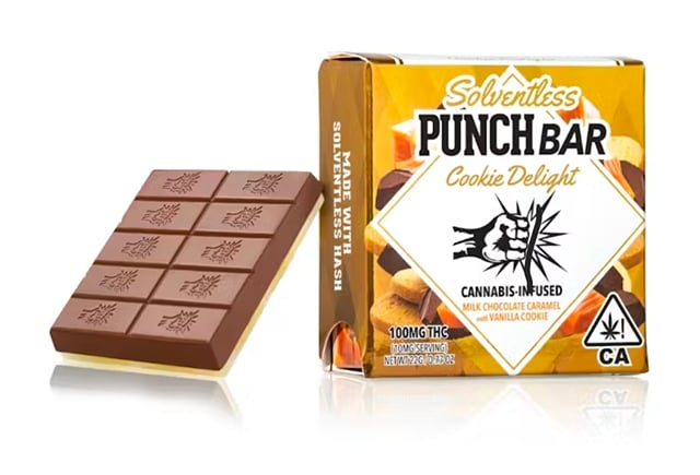Punch Edibles - 100mg Solventless Cookie Delight - Caramel Milk Chocolate with Vanilla