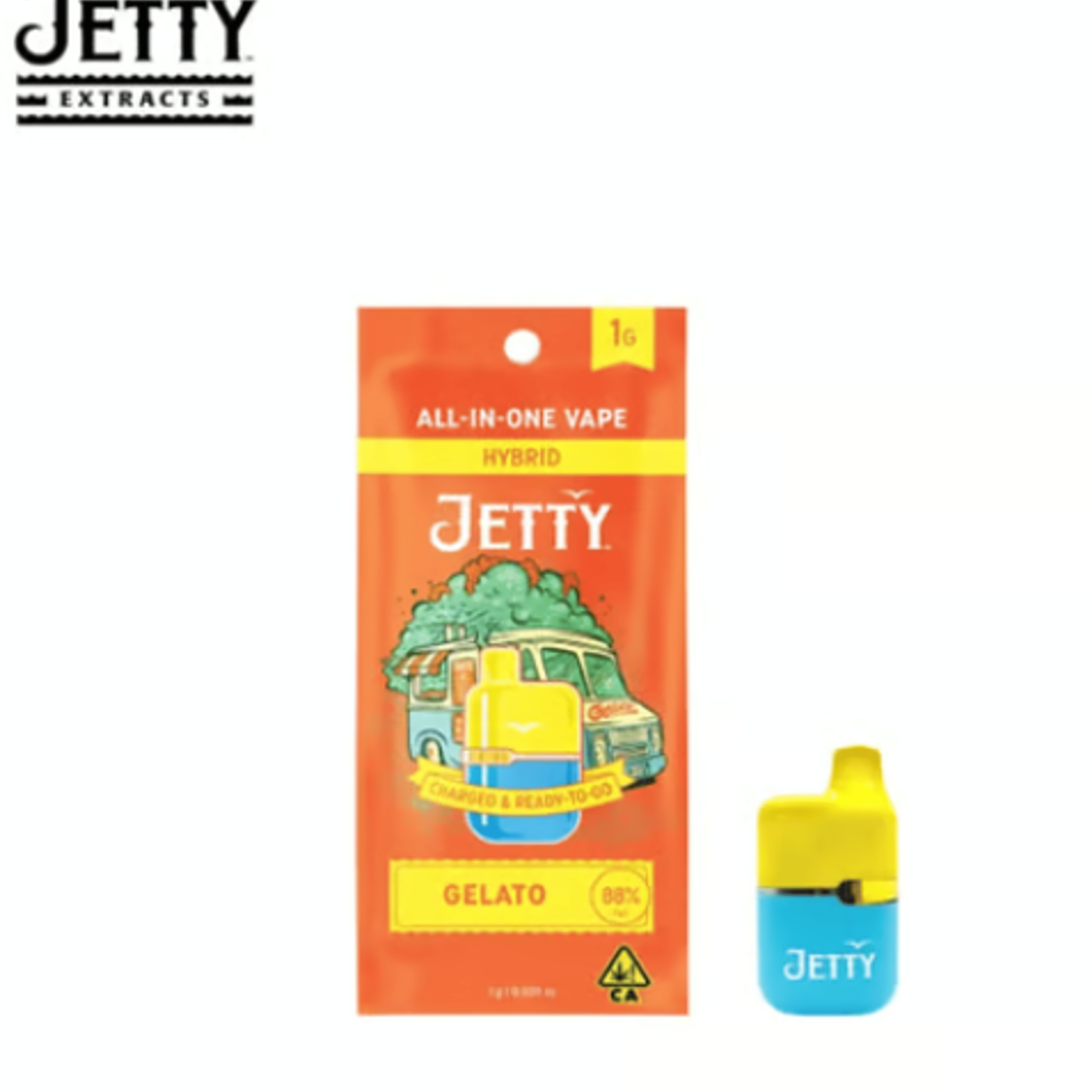 Jetty - Gelato - High THC AIO - 1g - Jetty Extracts - AIO Gelato - $29.99 - Disposable Vapes