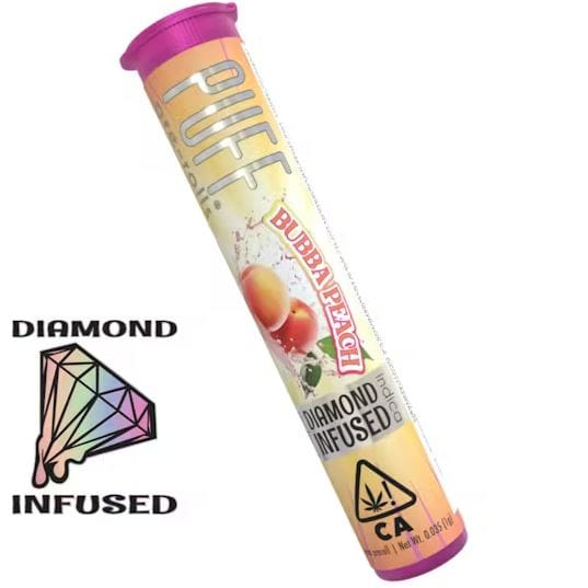 Bubba Peach | Diamond Infused Pre Roll [1g] - PUFF -  - $12 - Pre-Rolls