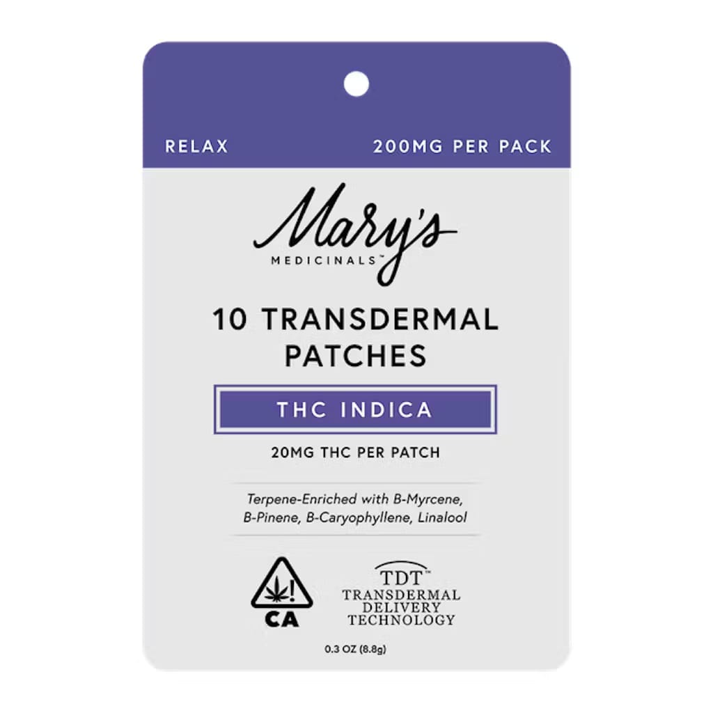 10 Pack Relax Transdermal Patches - Mary's Medicinals - 10 Pack Indica Patches - $55 - Topicals