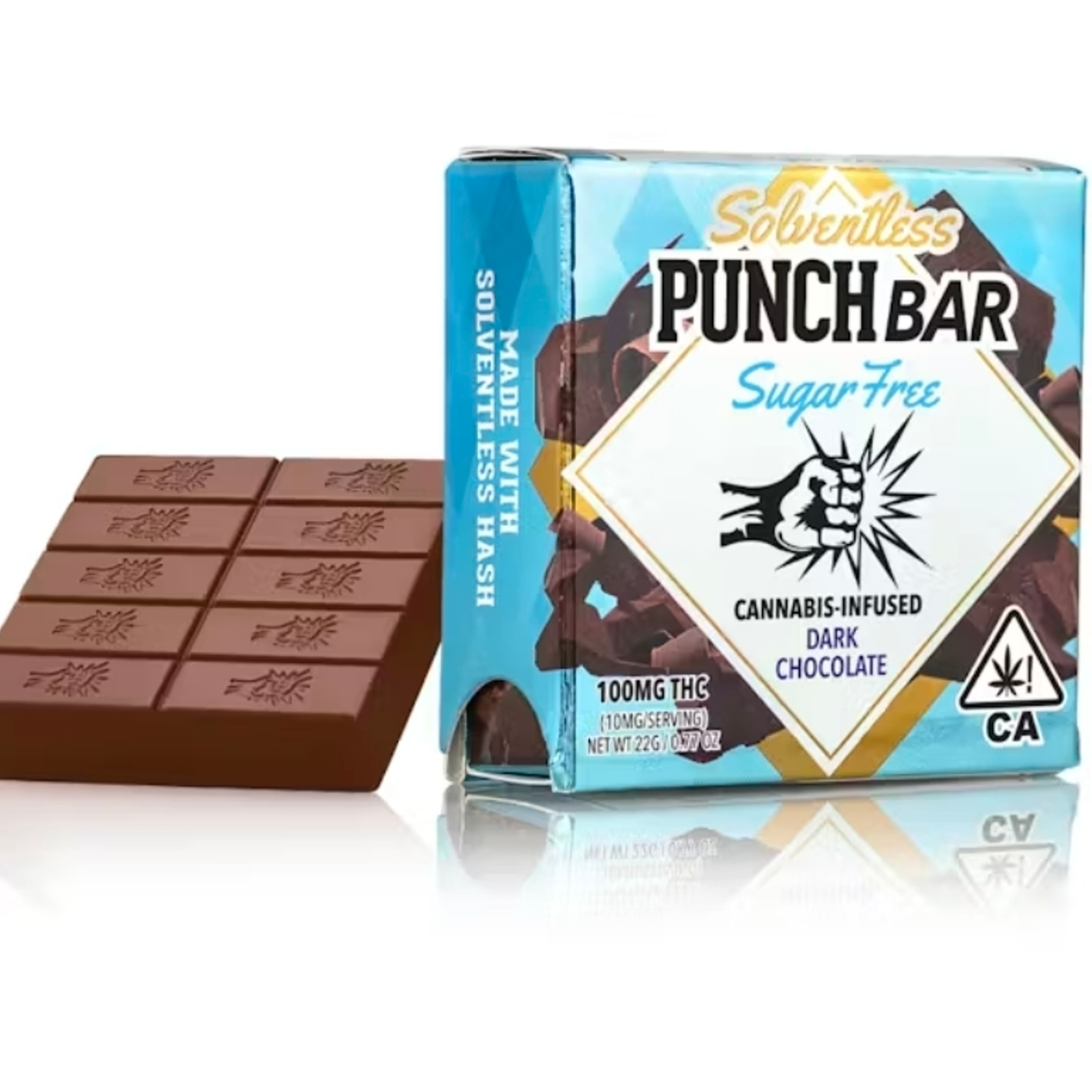 Punch Edibles - 100mg Solventless Punchbar - Sugar-Free Dark Chocolate - - $12.99 - Edibles