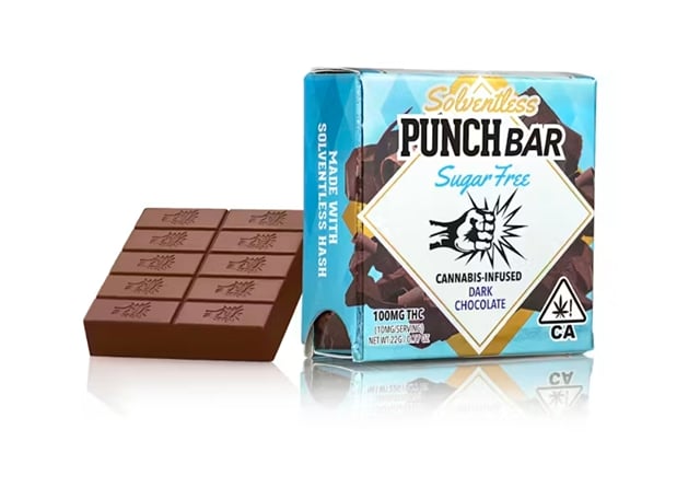 Punch Edibles - 100mg Solventless Punchbar - Sugar-Free Dark Chocolate