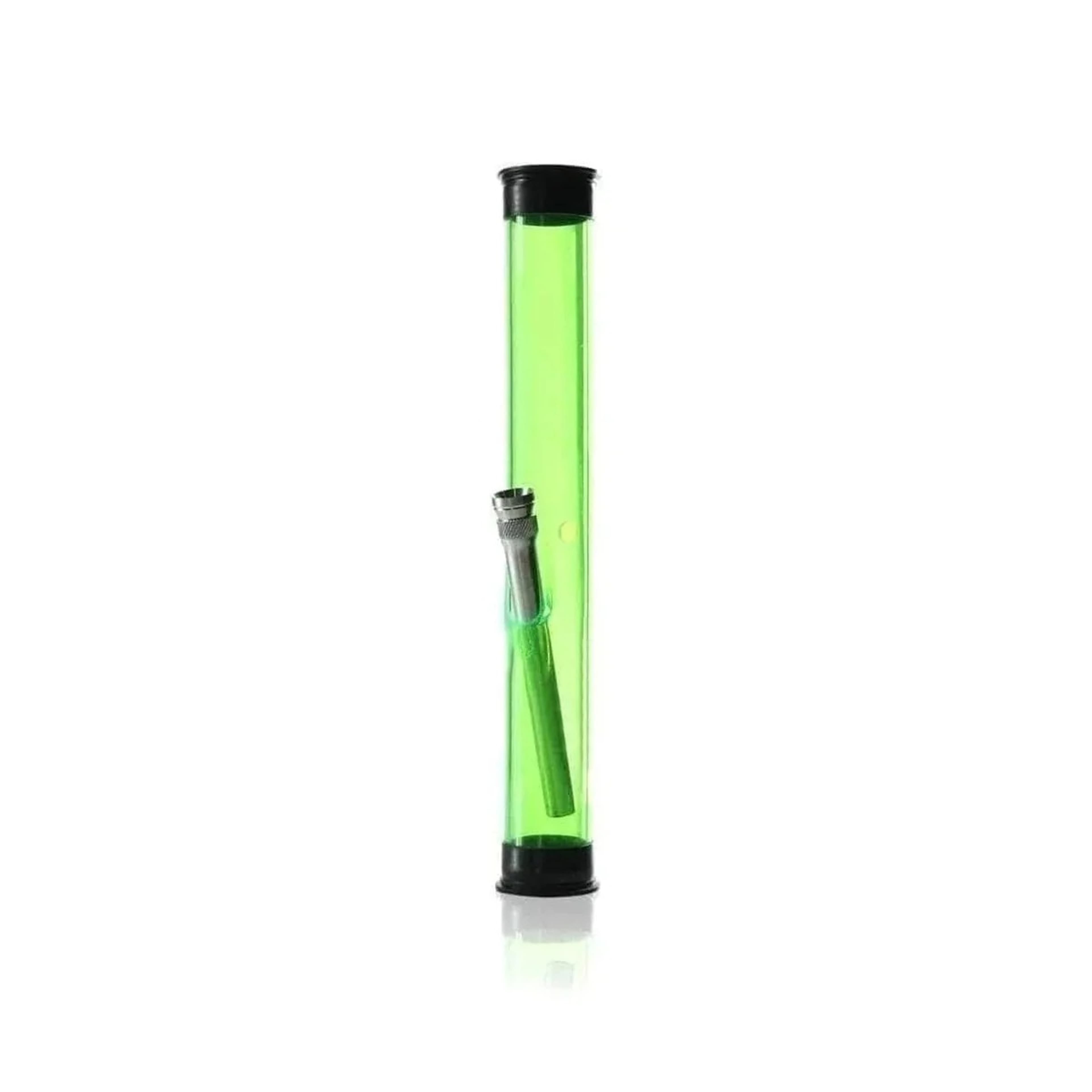 Acrylic Traveler Straight Water Pipe 8" Slide - Assorted Colors - Biostix - - $5 - Paraphernalia