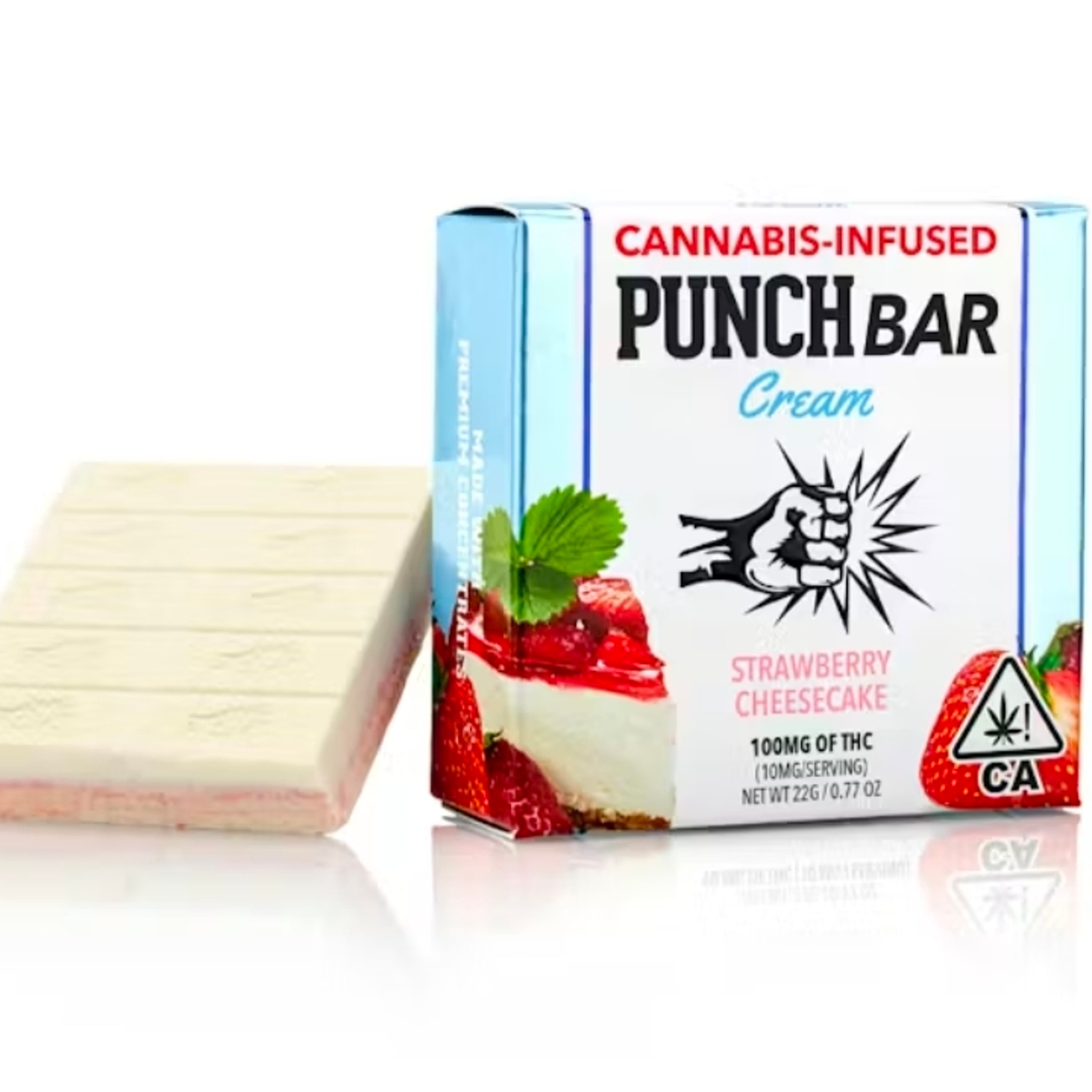 Punch Edibles - 100mg PunchBar Cream - Strawberry Cheesecake - - $12.99 - Edibles